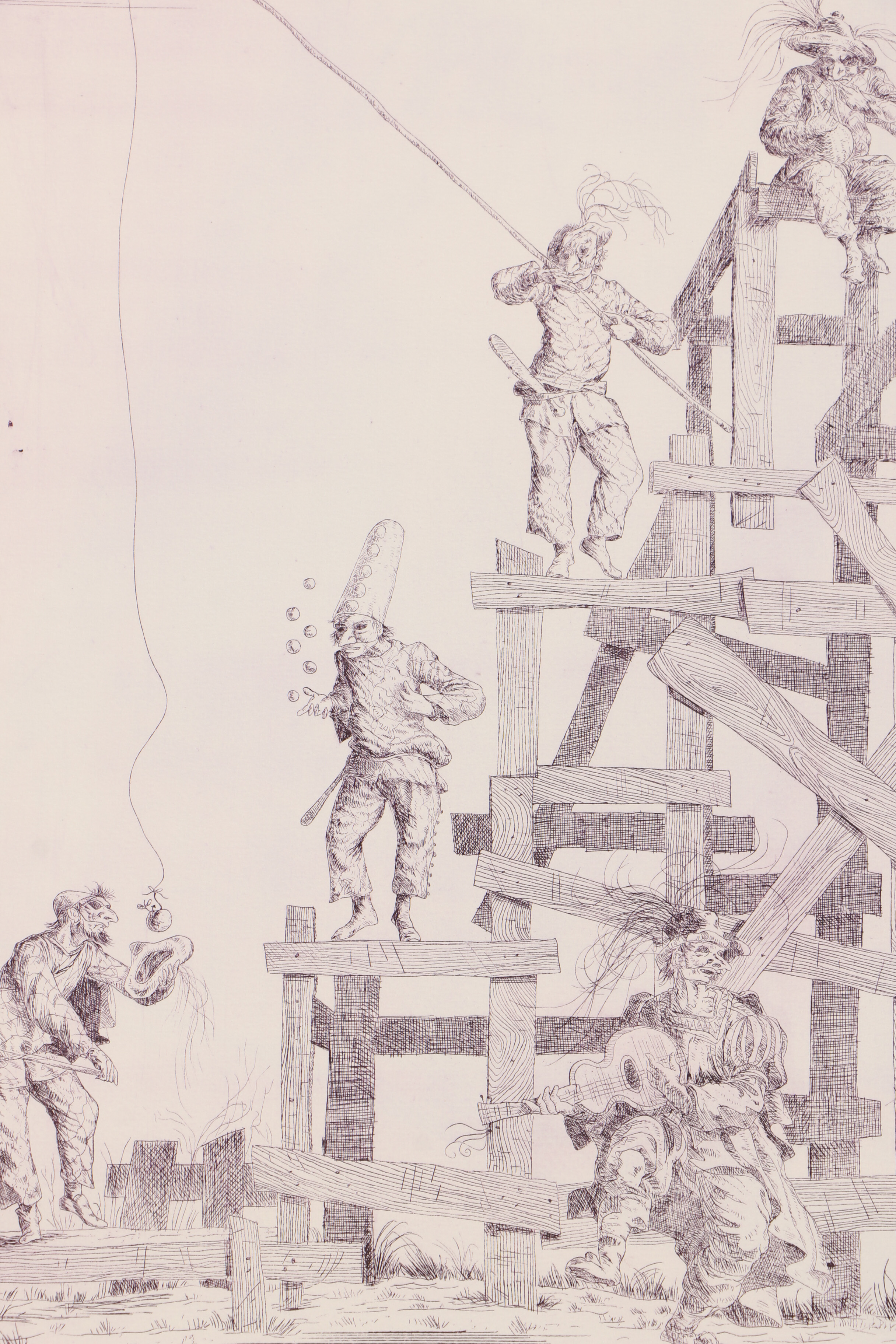 Joe Pescenke Etchings "Commedia dell'Arte"