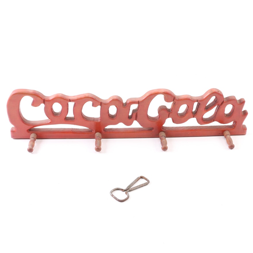 Coca-Cola Coat Rack And Bottle Opener