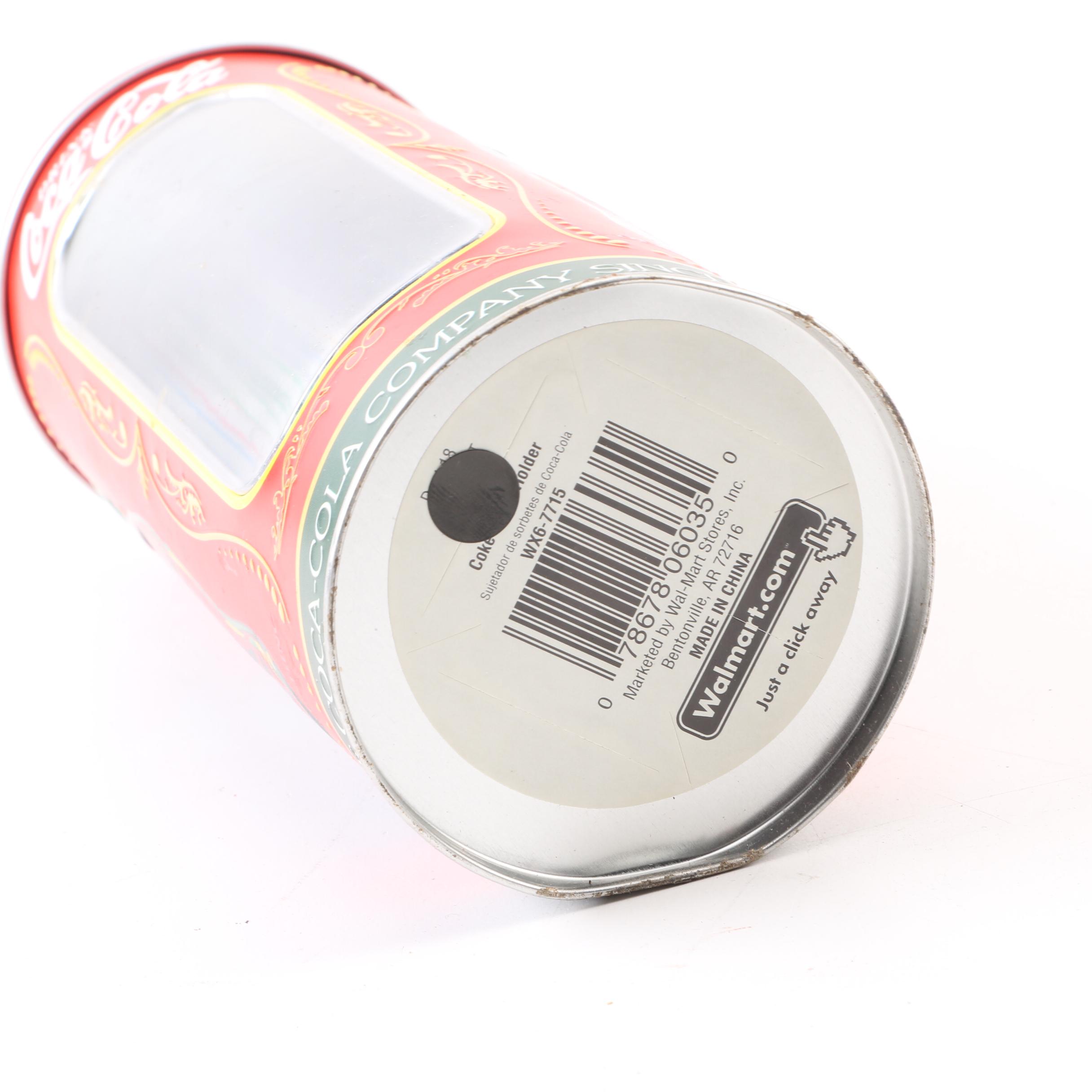 Coca-Cola Metal Straw Dispenser With Straws