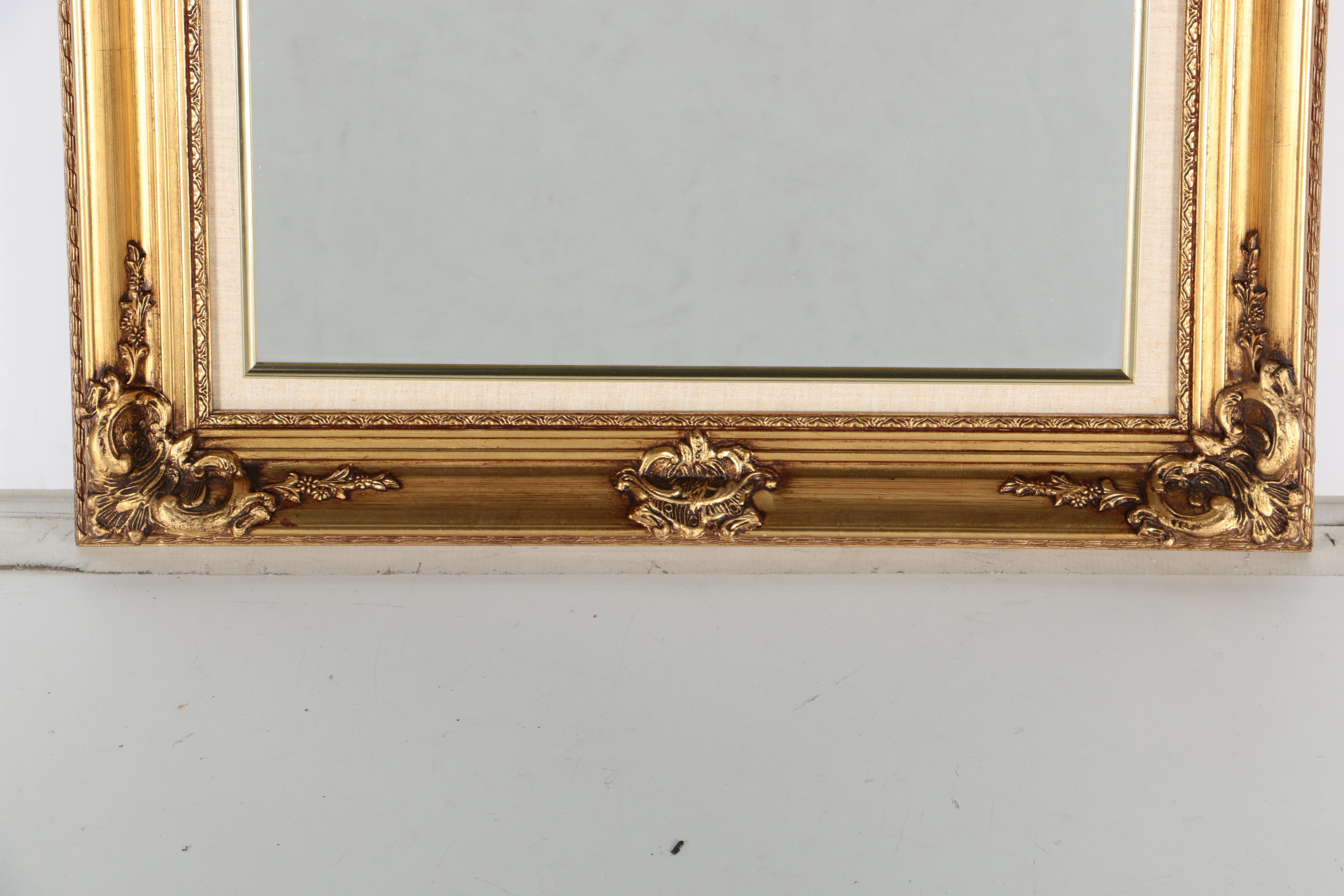 Ornate Gold Tone Wall Mirror