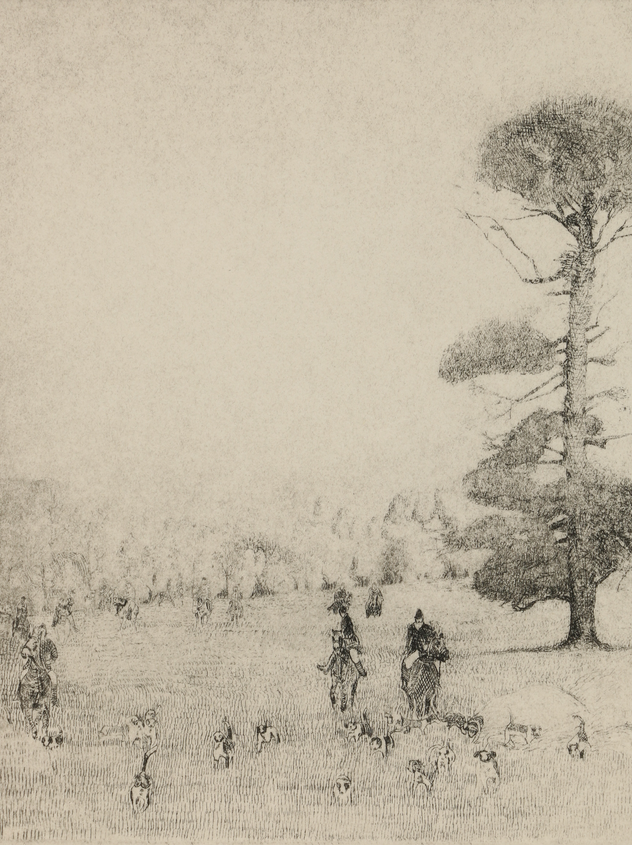 Don Swann Jr. Etching "The Hunt"