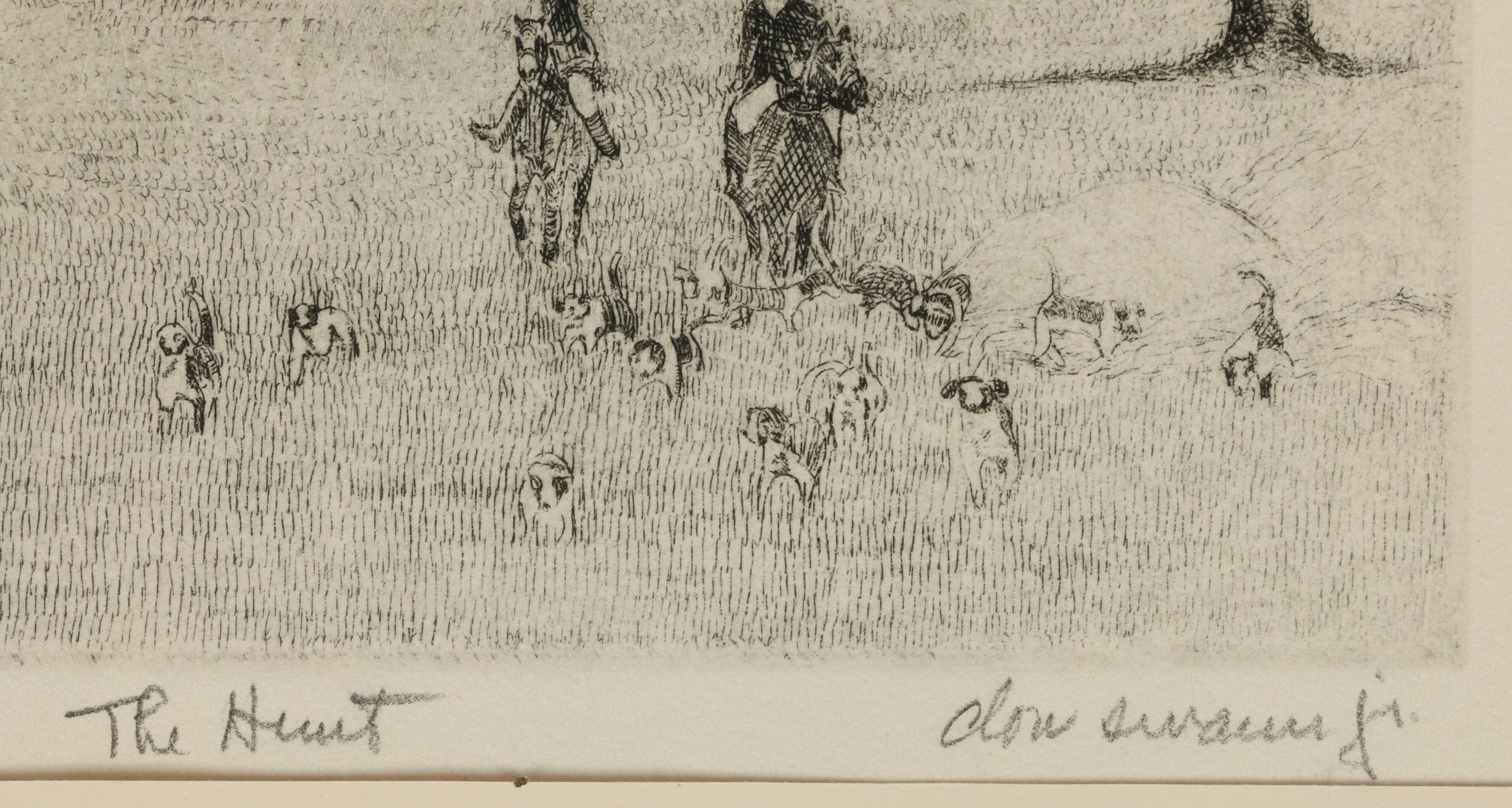 Don Swann Jr. Etching "The Hunt"
