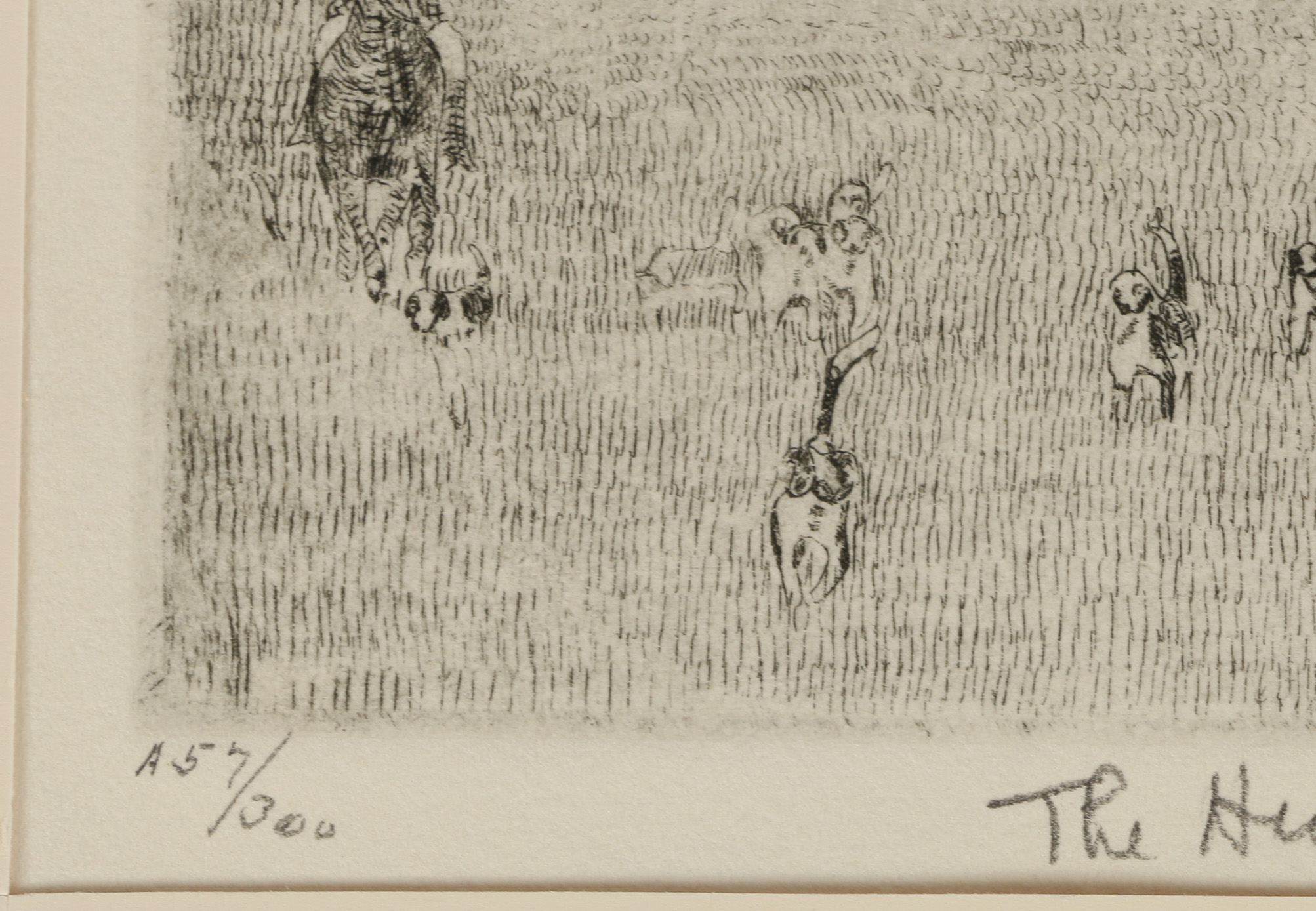 Don Swann Jr. Etching "The Hunt"