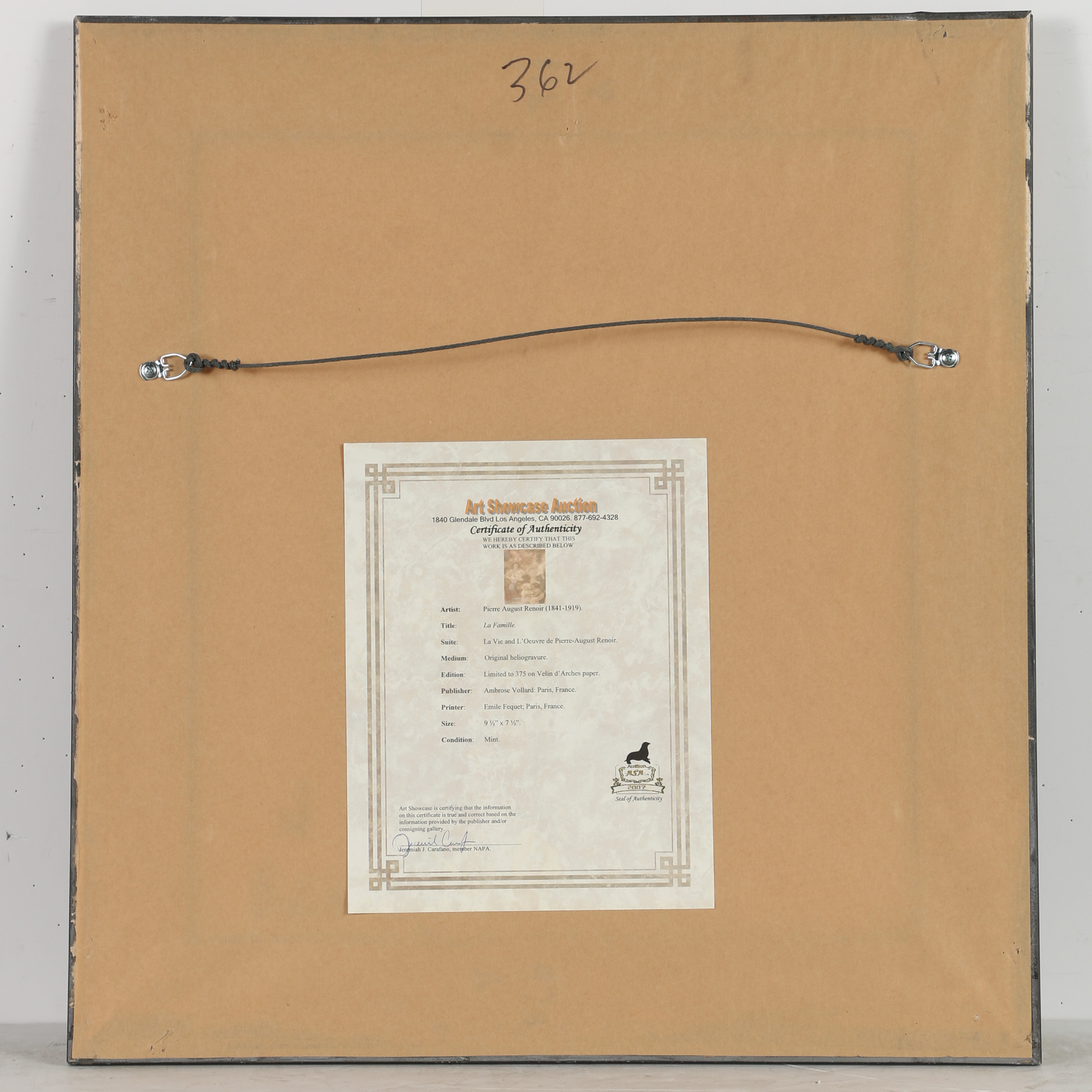 Heliogravure After Pierre-Auguste Renoir "La Famille"