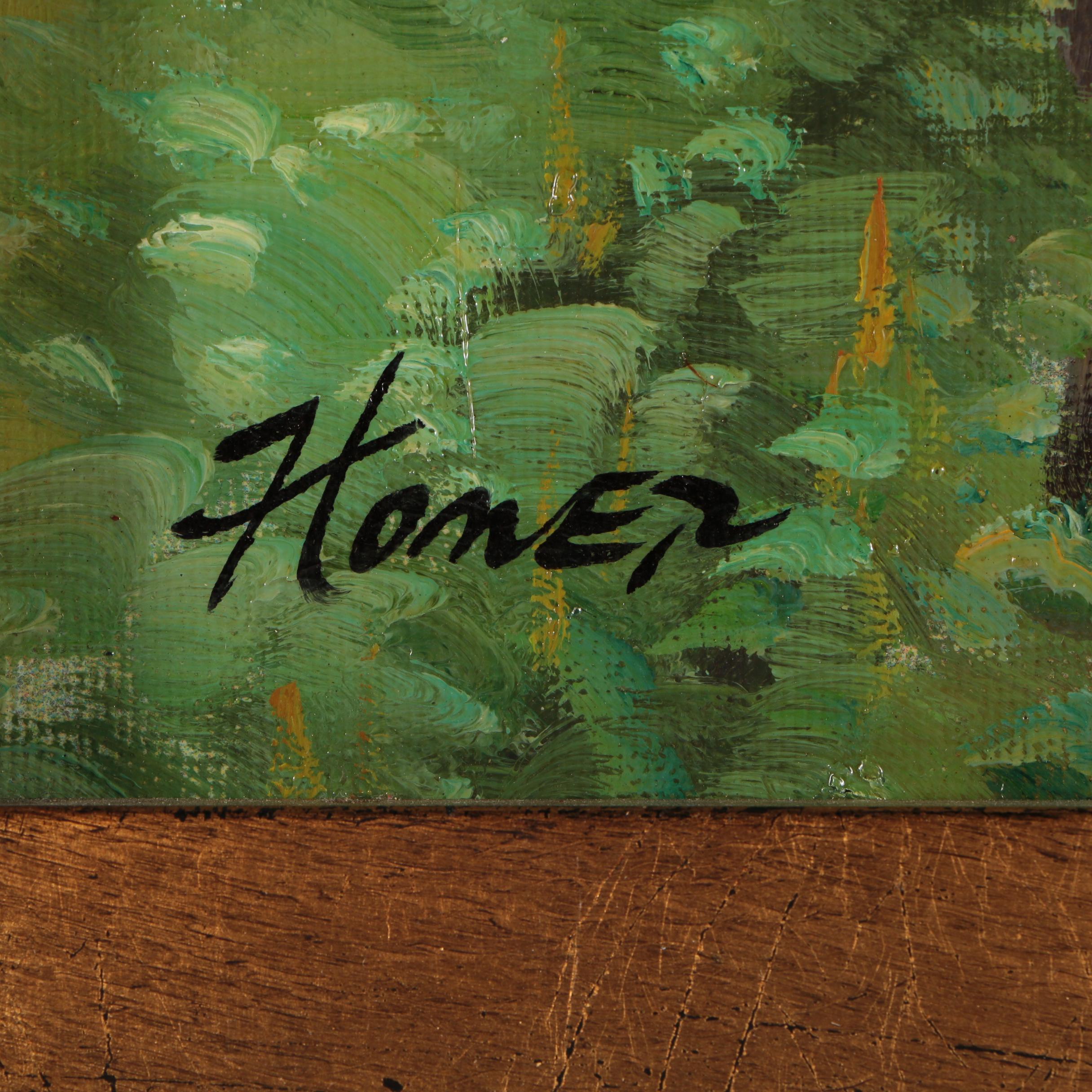 Homer Dog Portrait Oil Painting