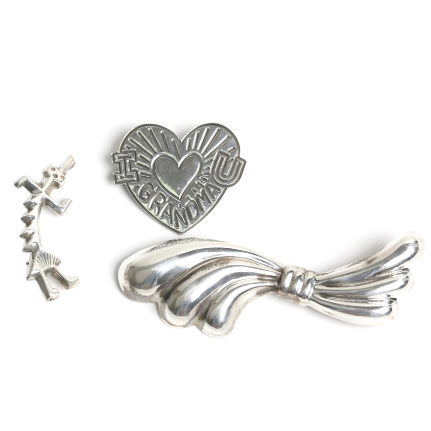 Sterling Silver Brooches