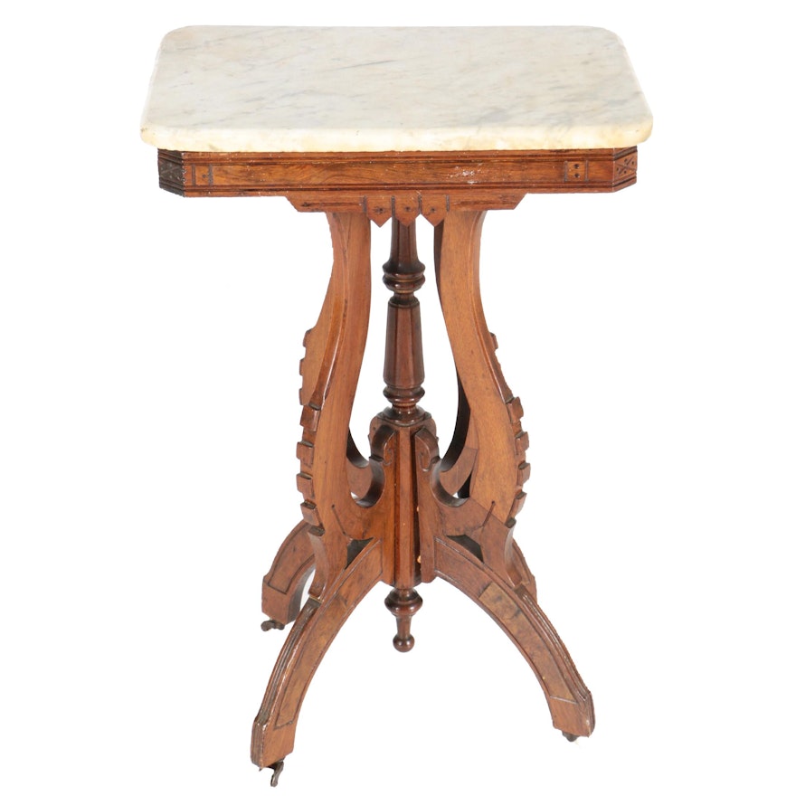 Antique Eastlake Walnut Accent Table