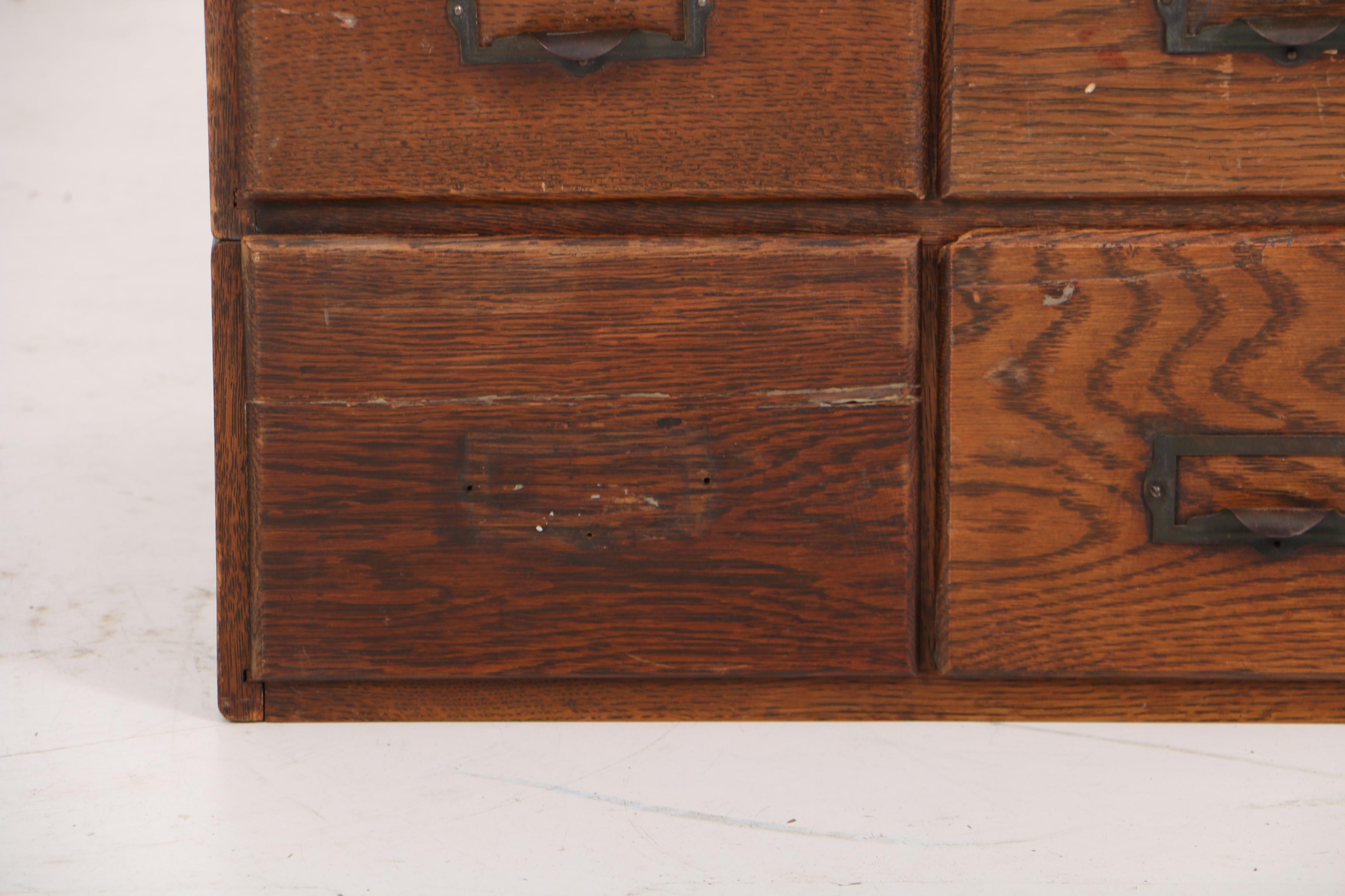 Vintage Oak Card Catalog by Miller Desk & Safe Company