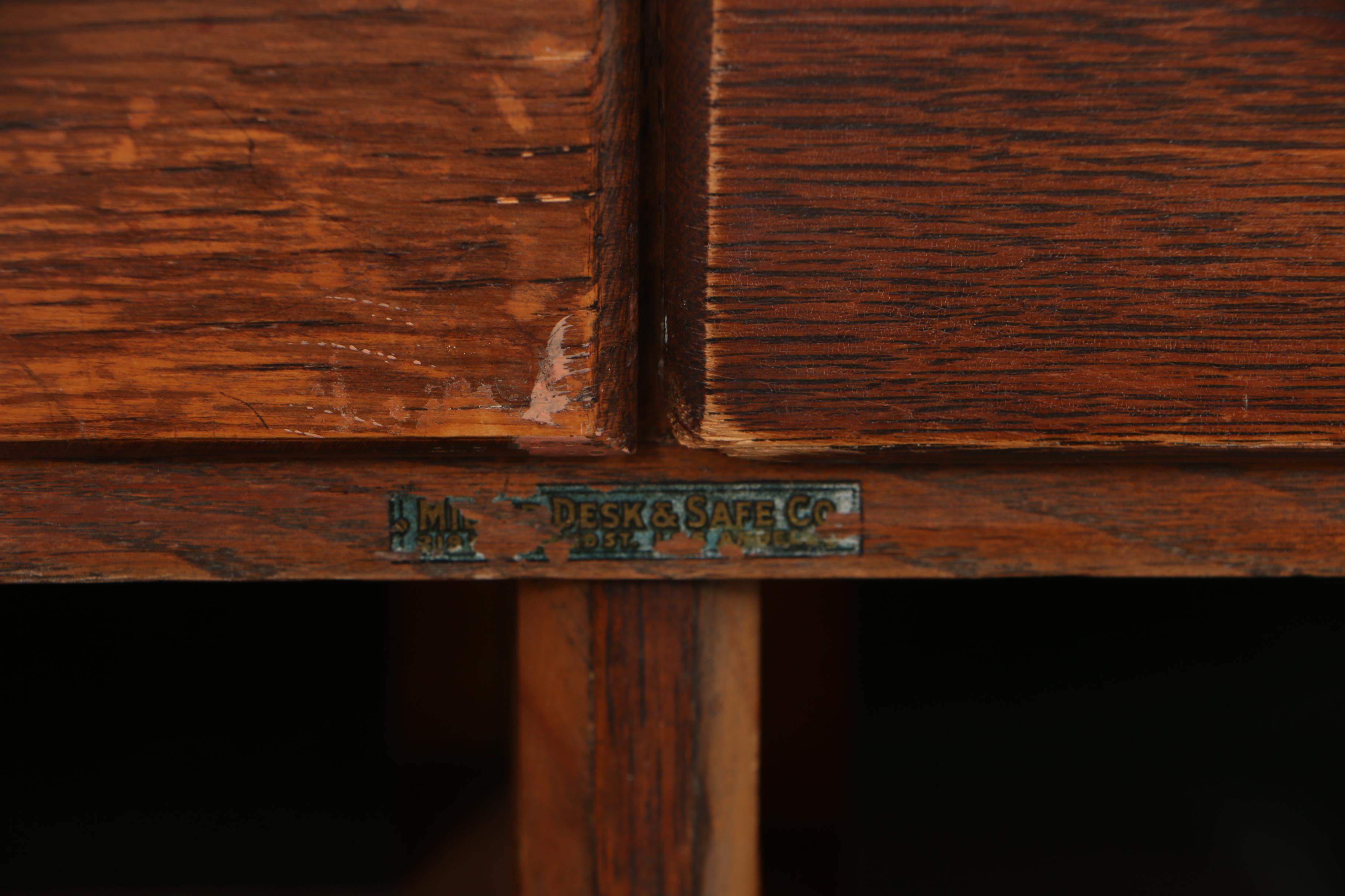 Vintage Oak Card Catalog by Miller Desk & Safe Company