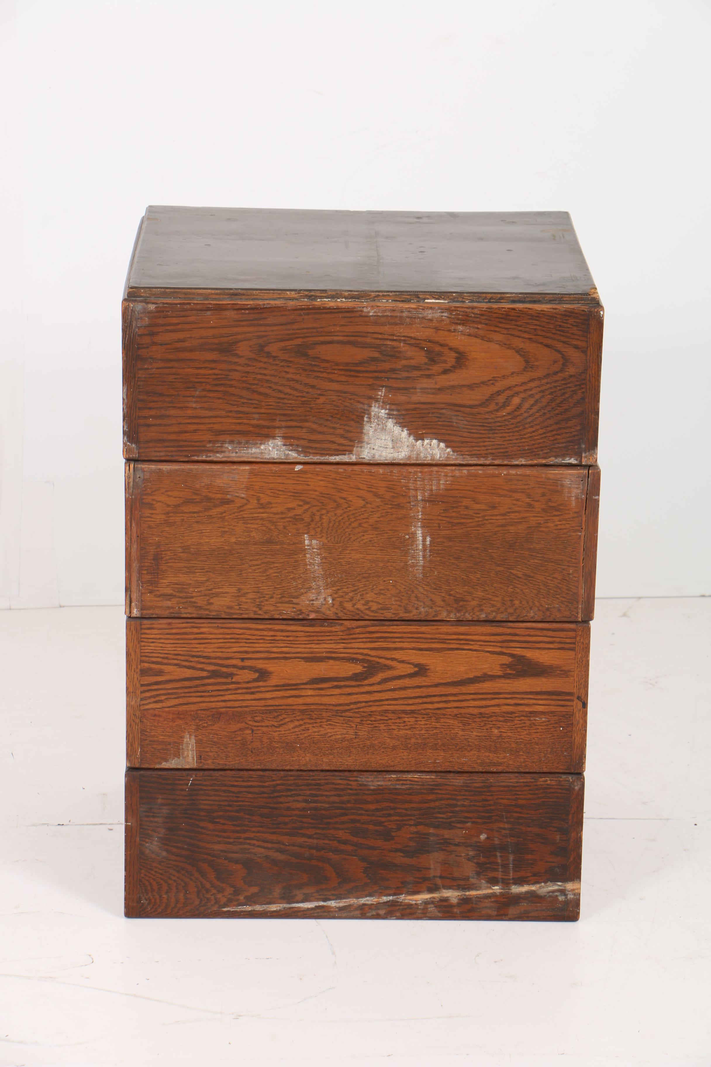 Vintage Oak Card Catalog by Miller Desk & Safe Company