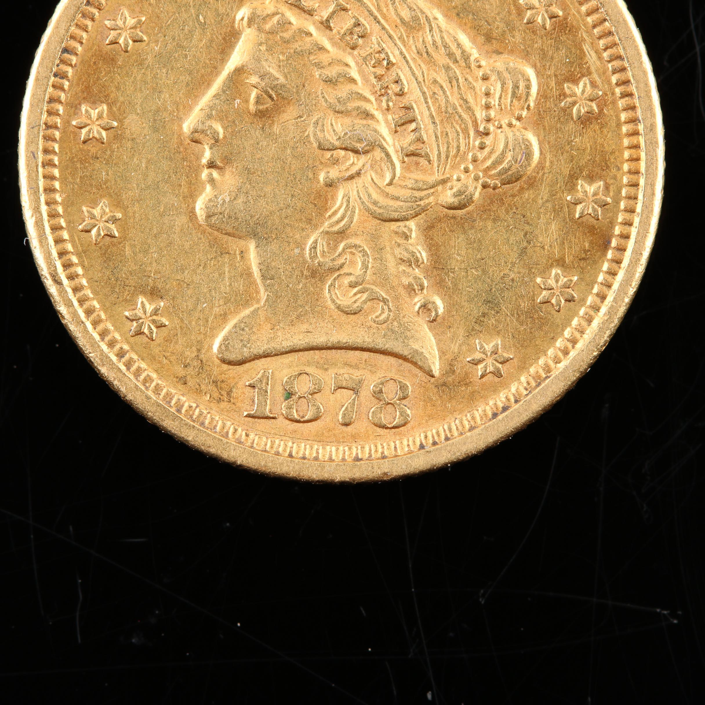 1878 Liberty Head $2.50 Gold Quarter Eagle