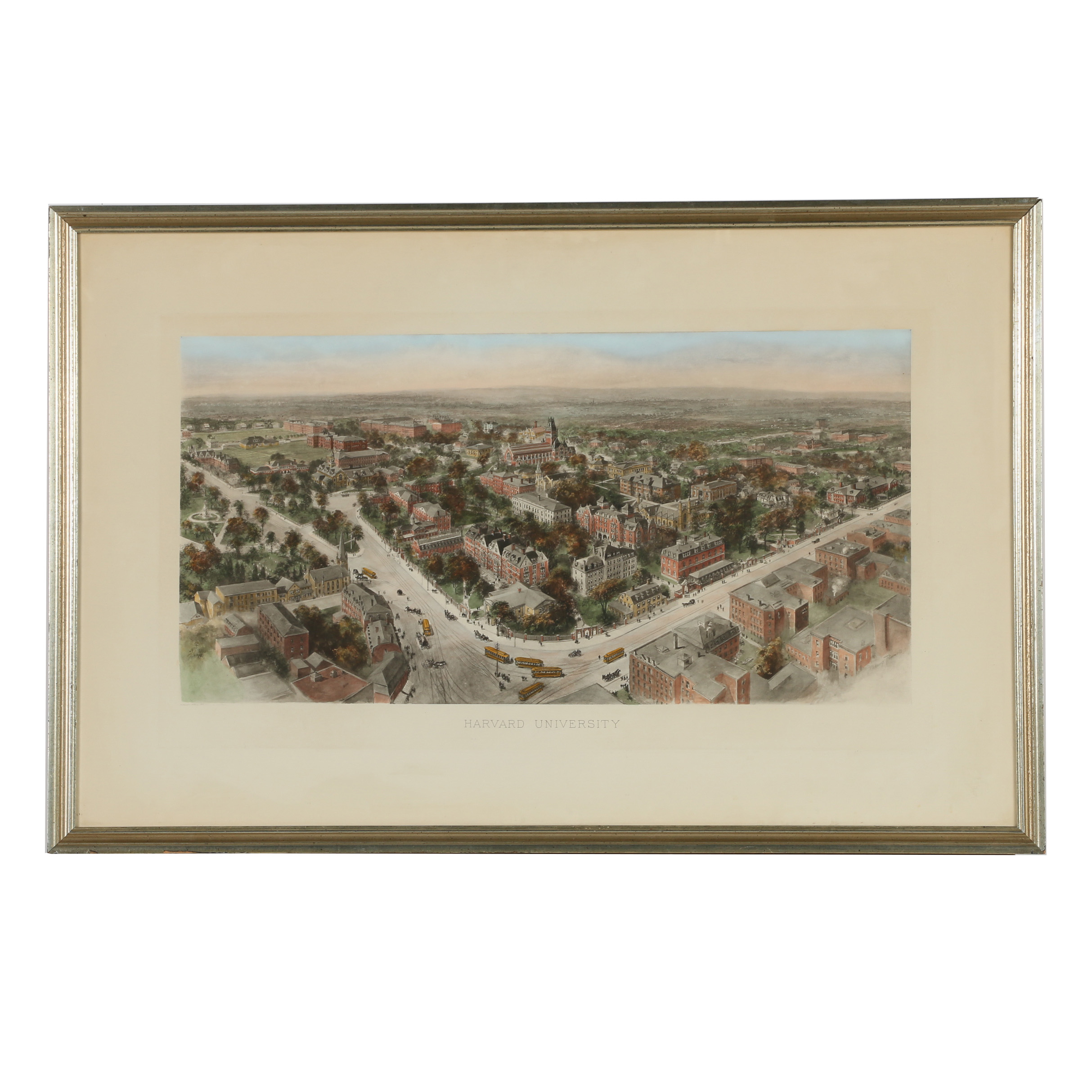Hand-Painted Photogravure After Richard Rummell "Harvard University"