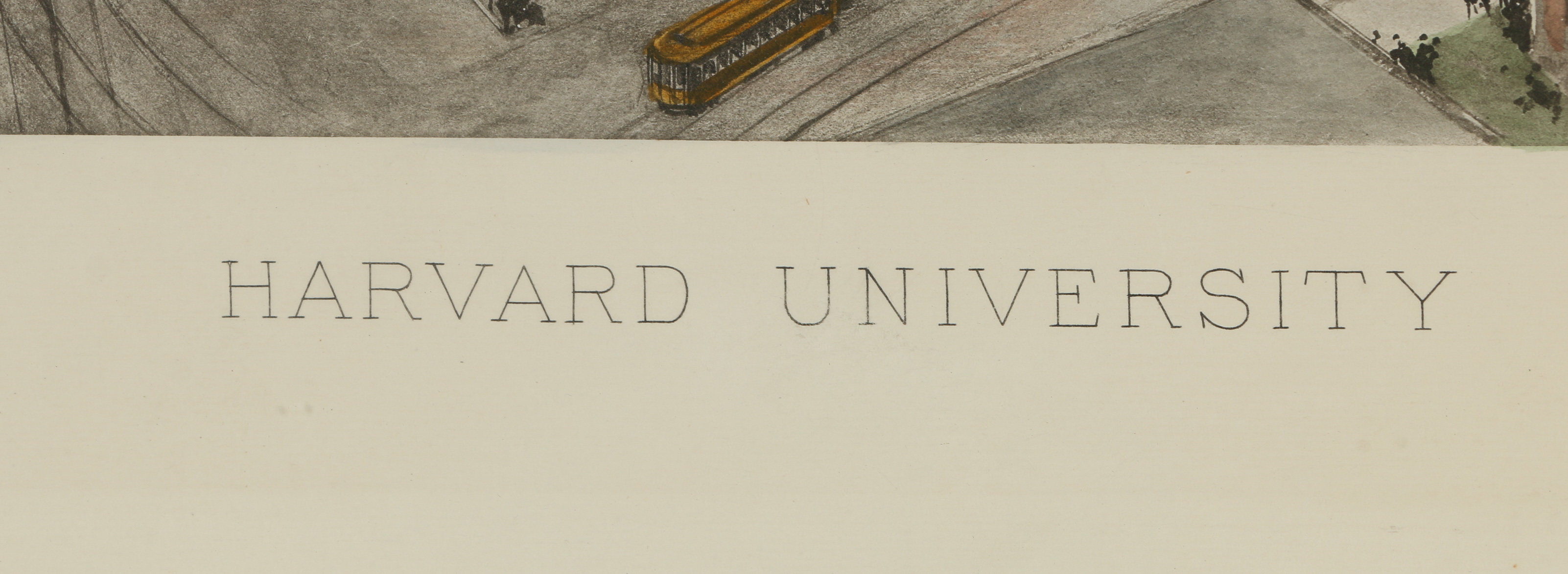 Hand-Painted Photogravure After Richard Rummell "Harvard University"