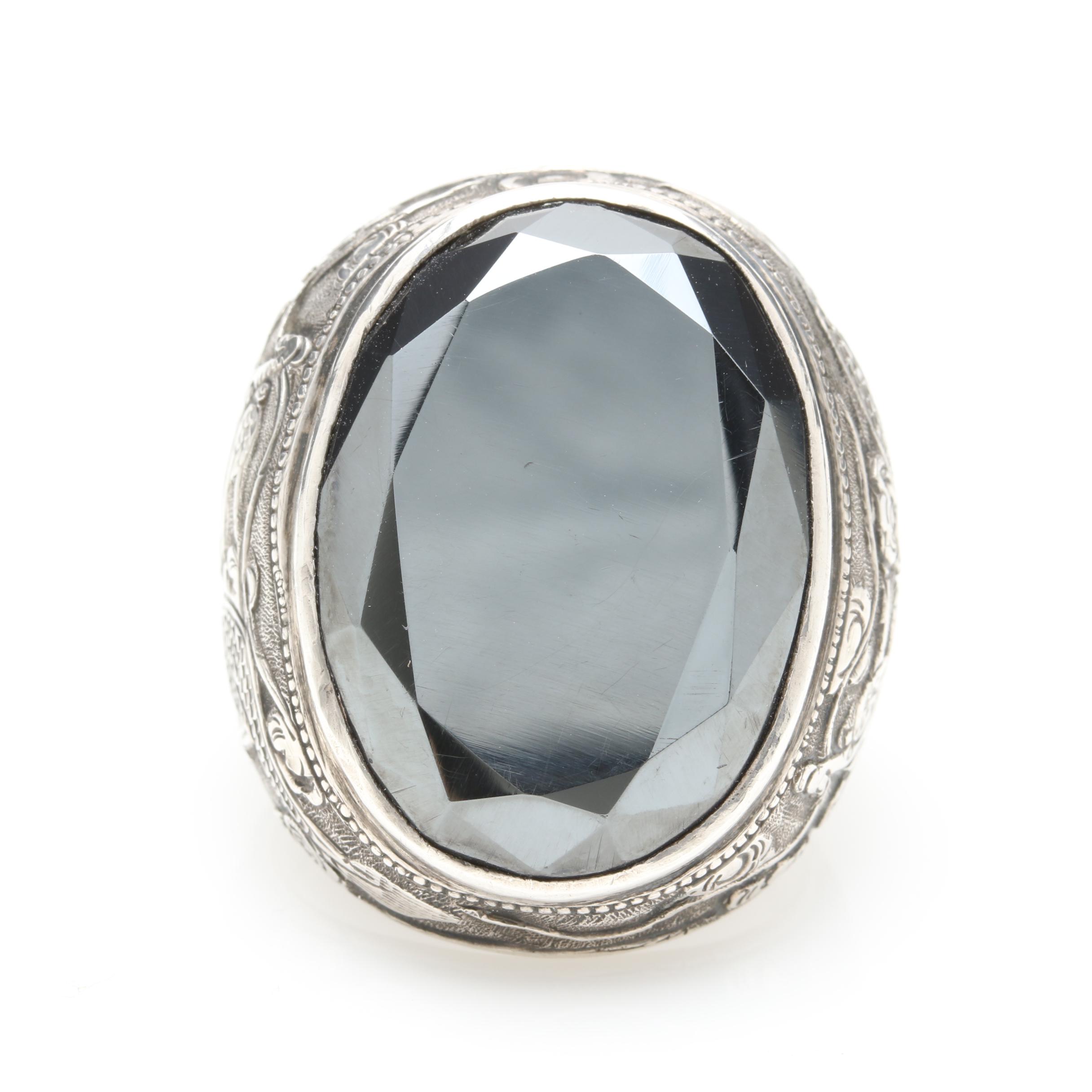 Sterling Silver Hematite Ring