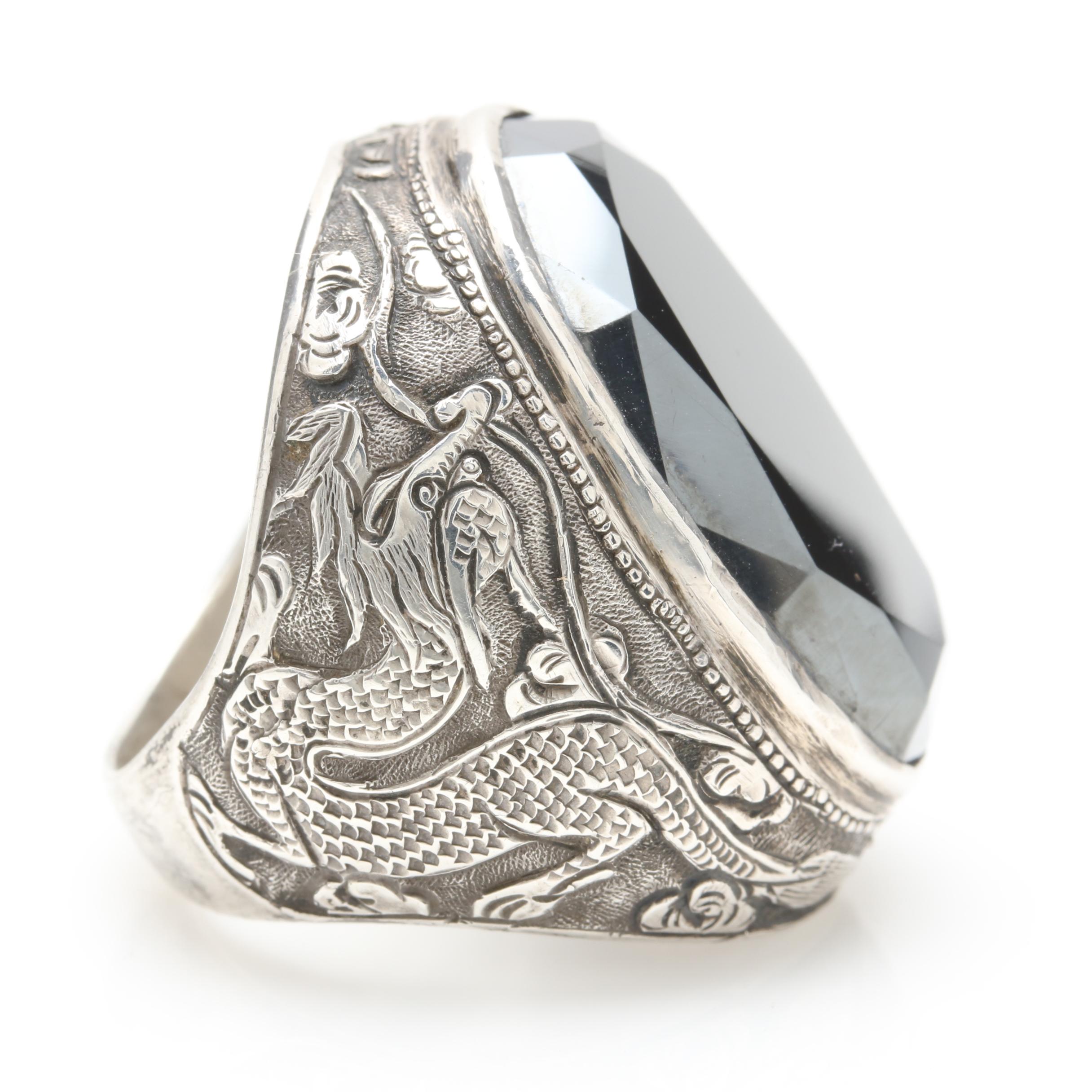 Sterling Silver Hematite Ring