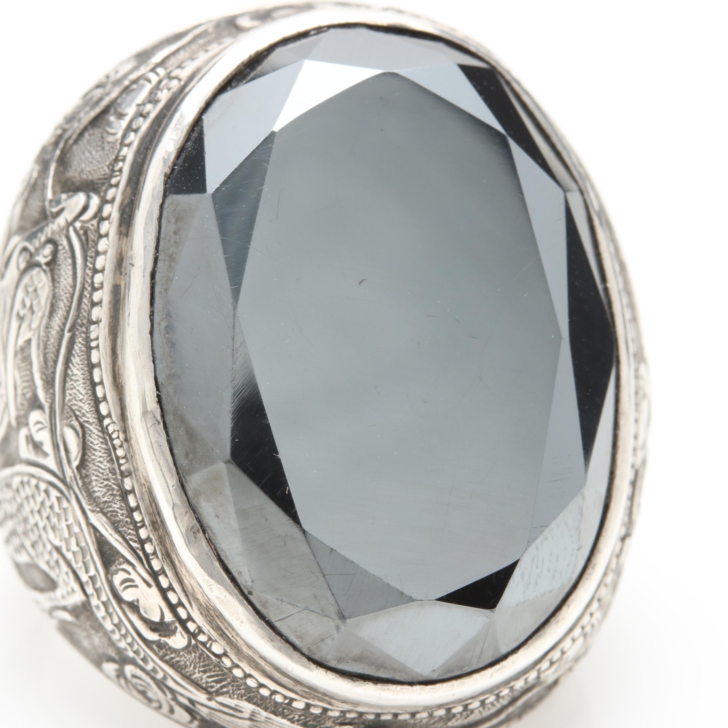 Sterling Silver Hematite Ring