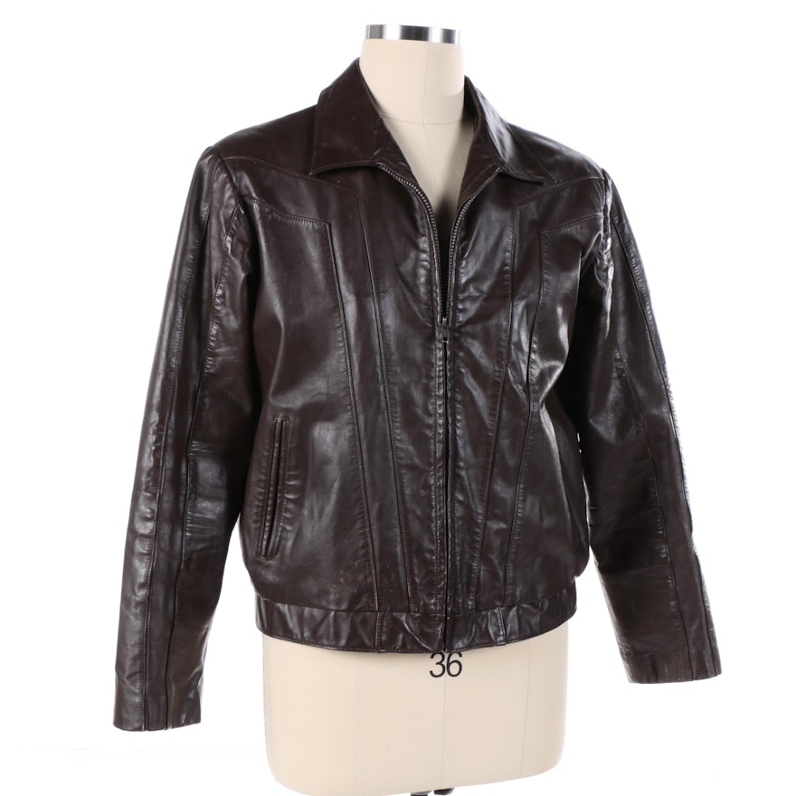 Men's Wilsons Suede & Leather Brown Leather Jacket