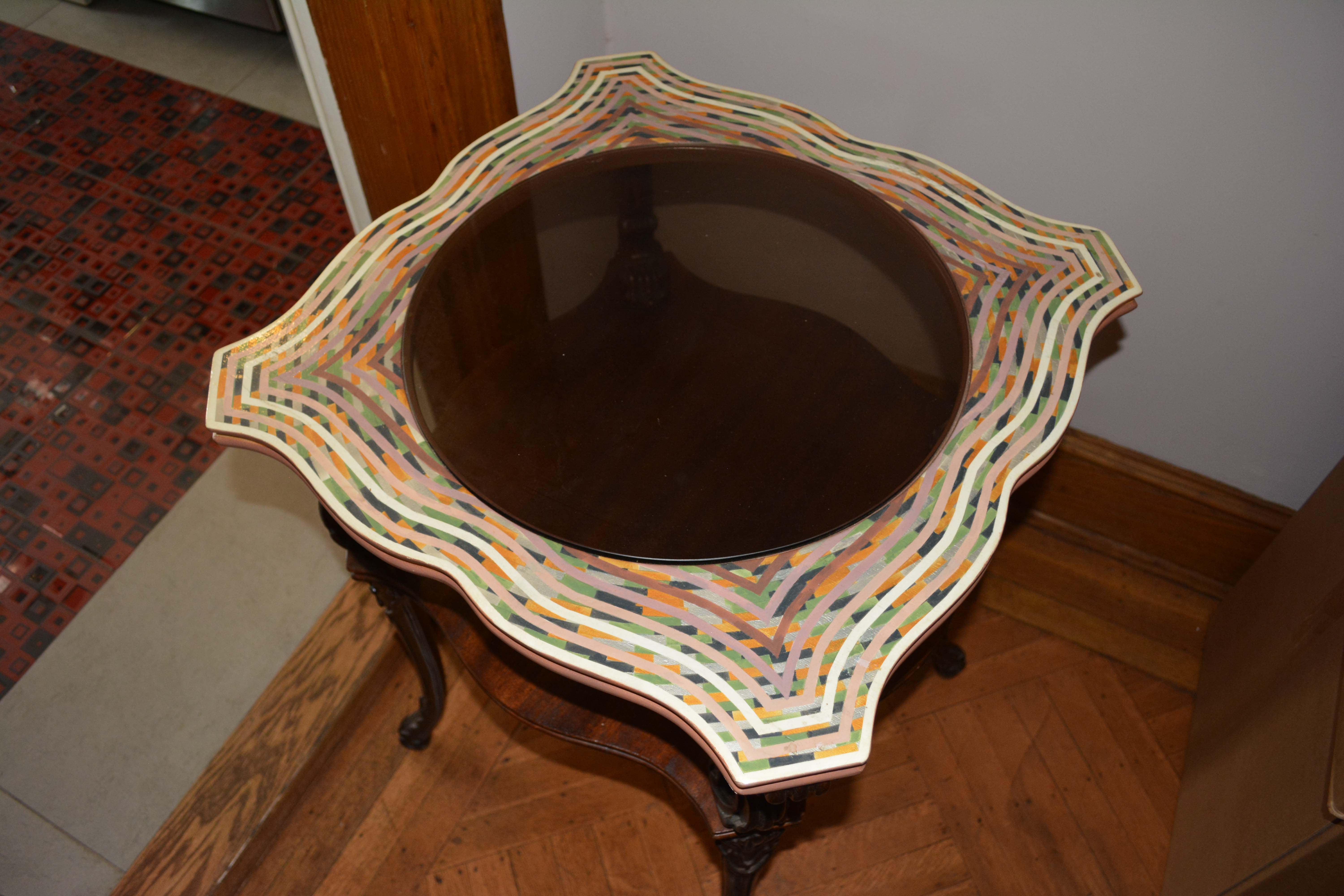 Vintage French Style Hand Painted Side Table