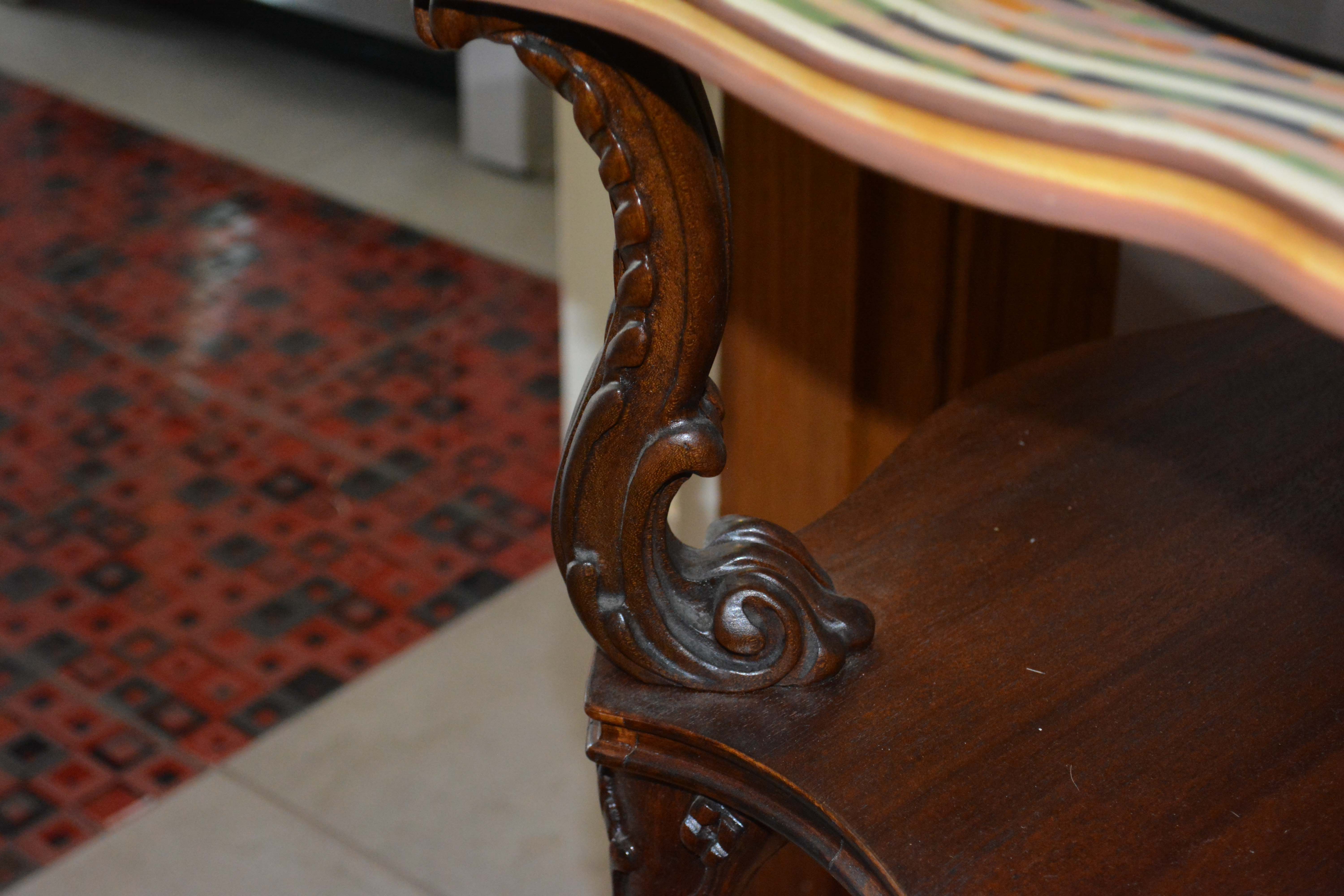 Vintage French Style Hand Painted Side Table