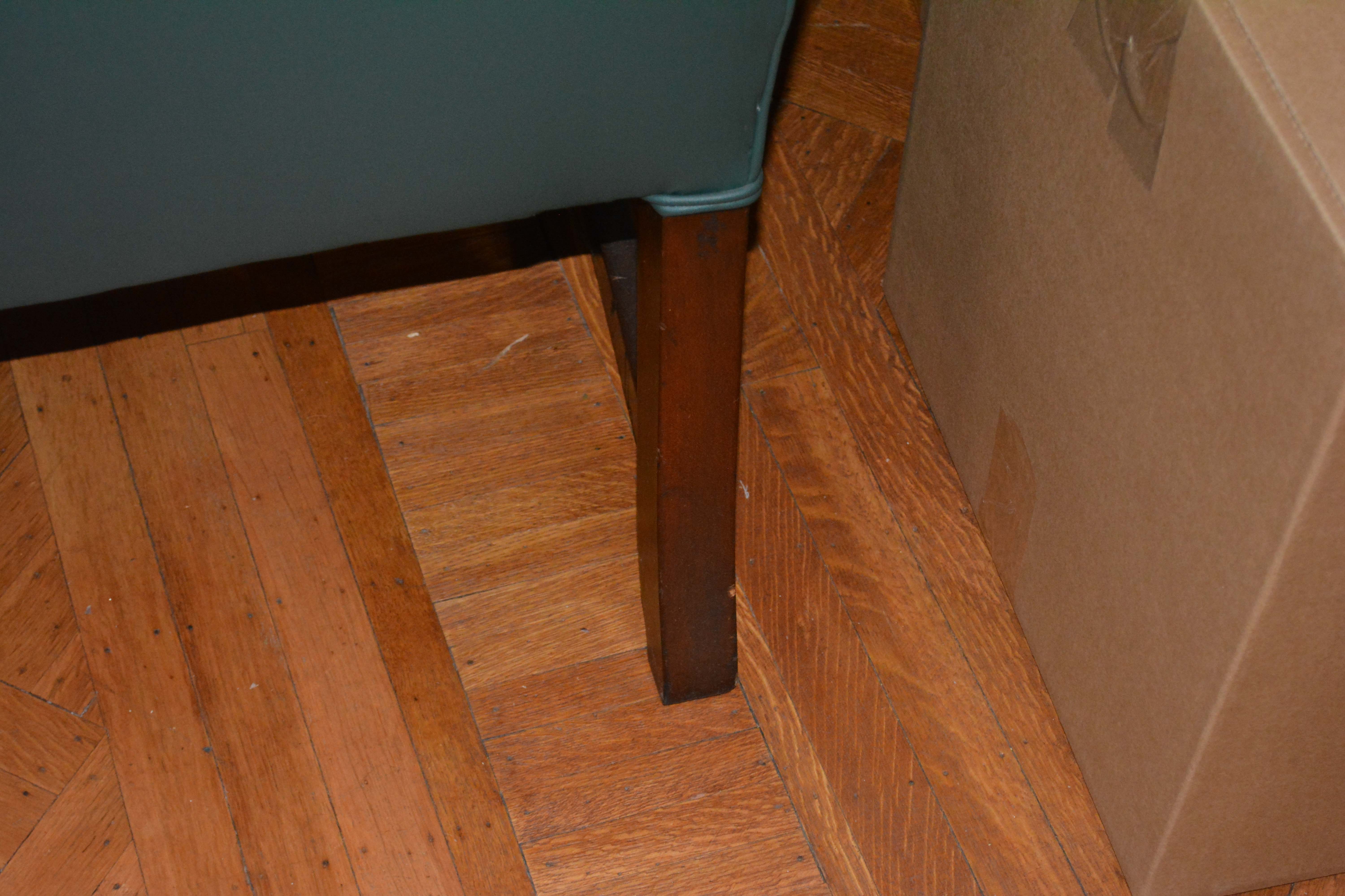 Vintage Green Faux Leather Armchair