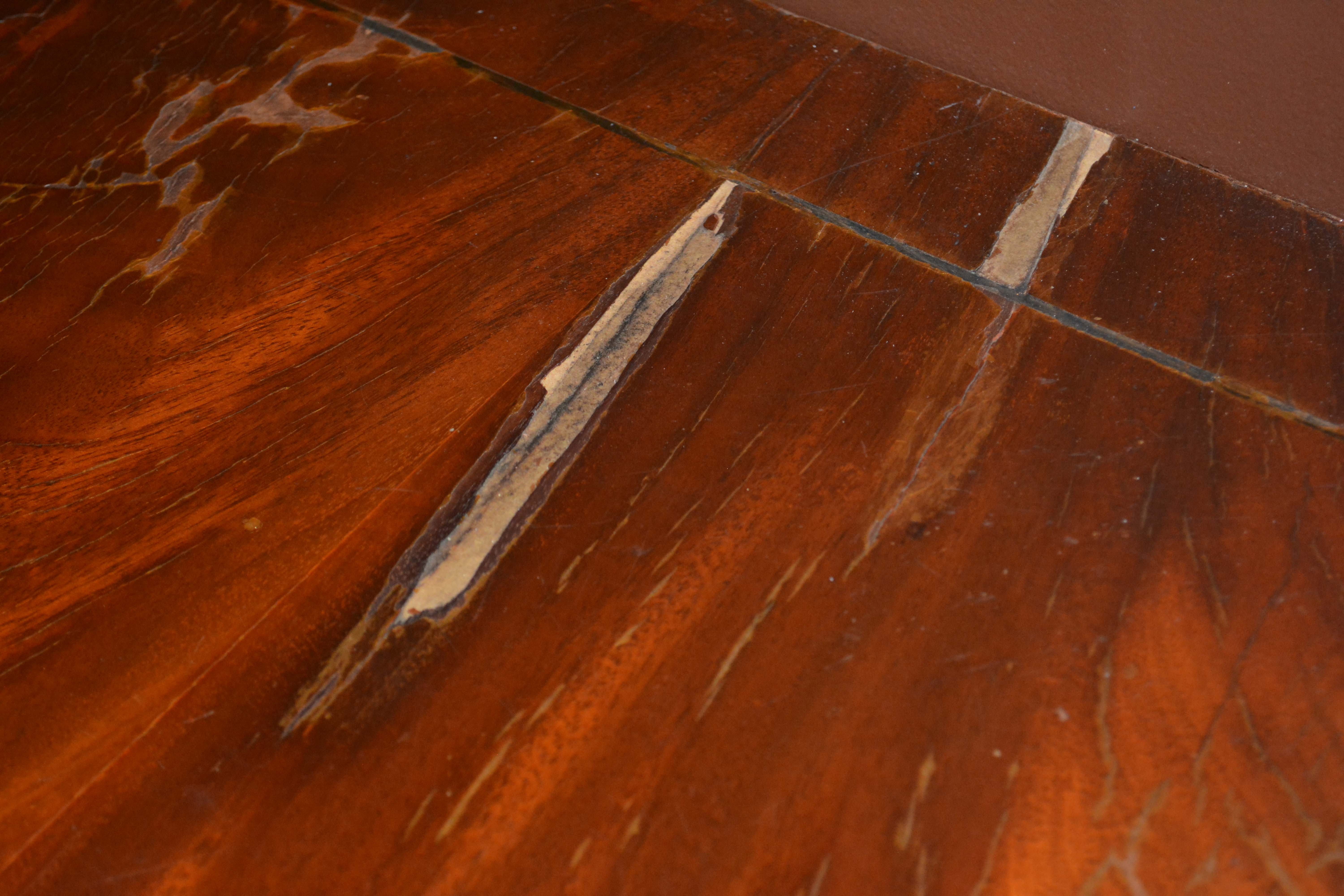 American Empire Style Mahogany and Giltwood Table