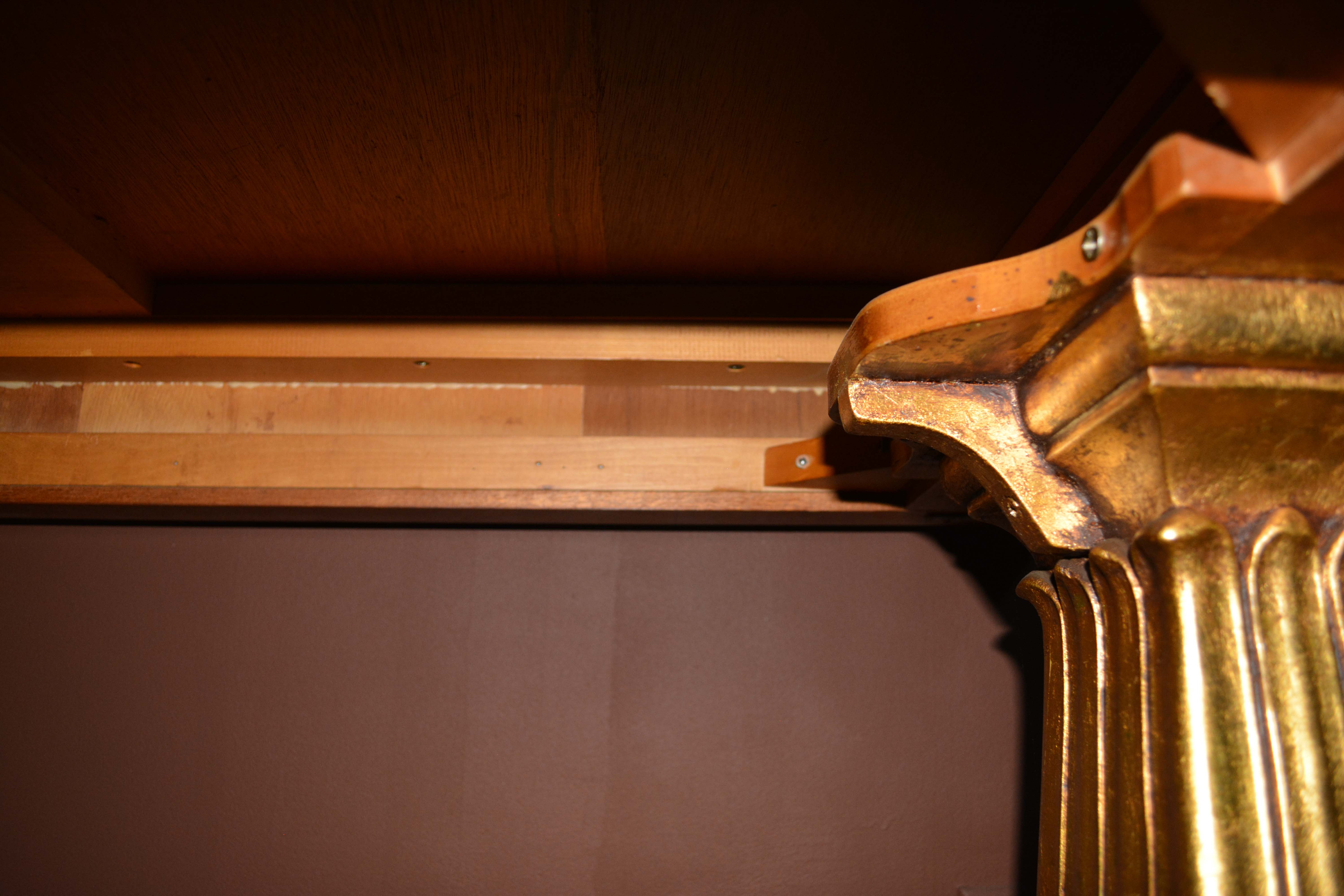 American Empire Style Mahogany and Giltwood Table