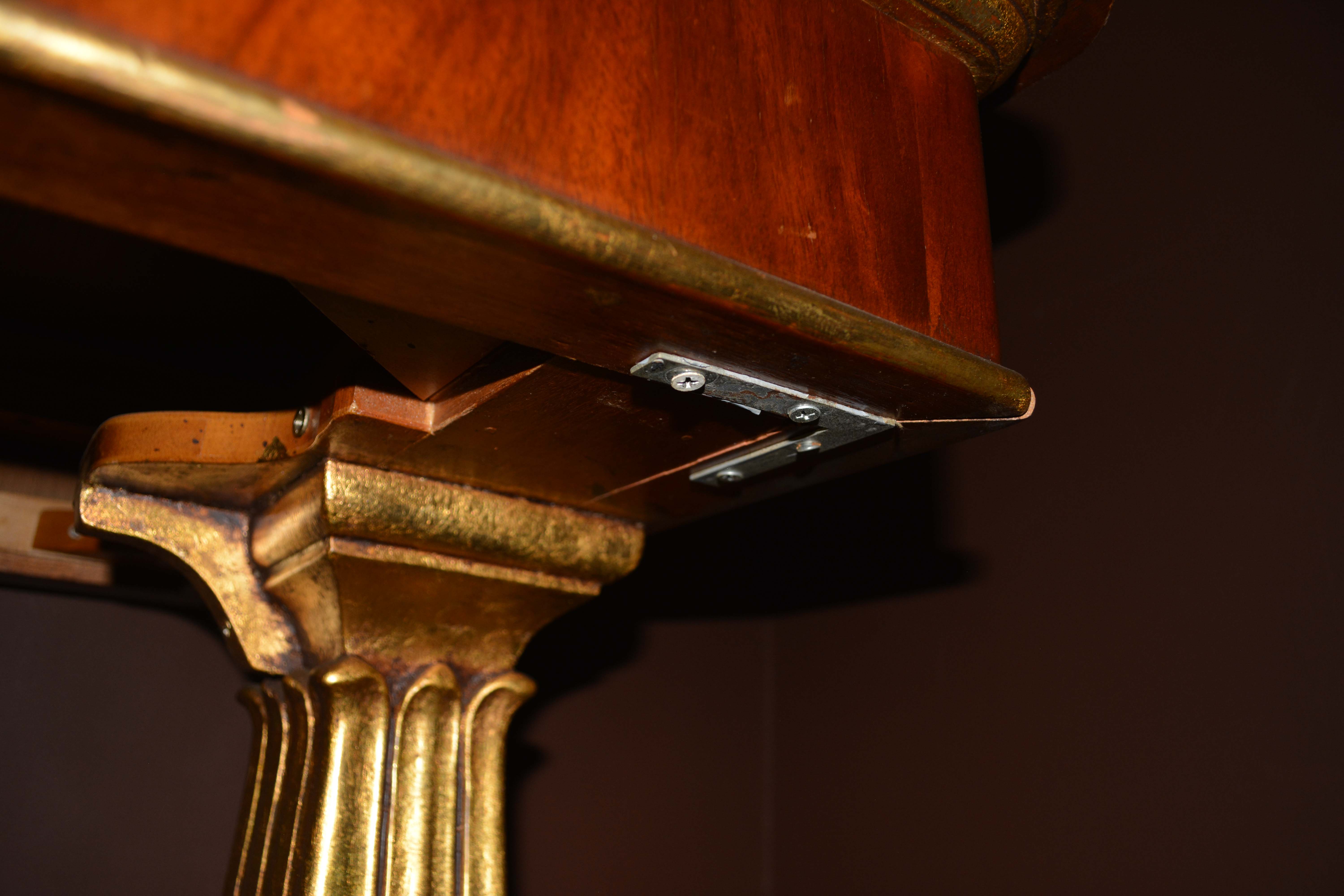 American Empire Style Mahogany and Giltwood Table