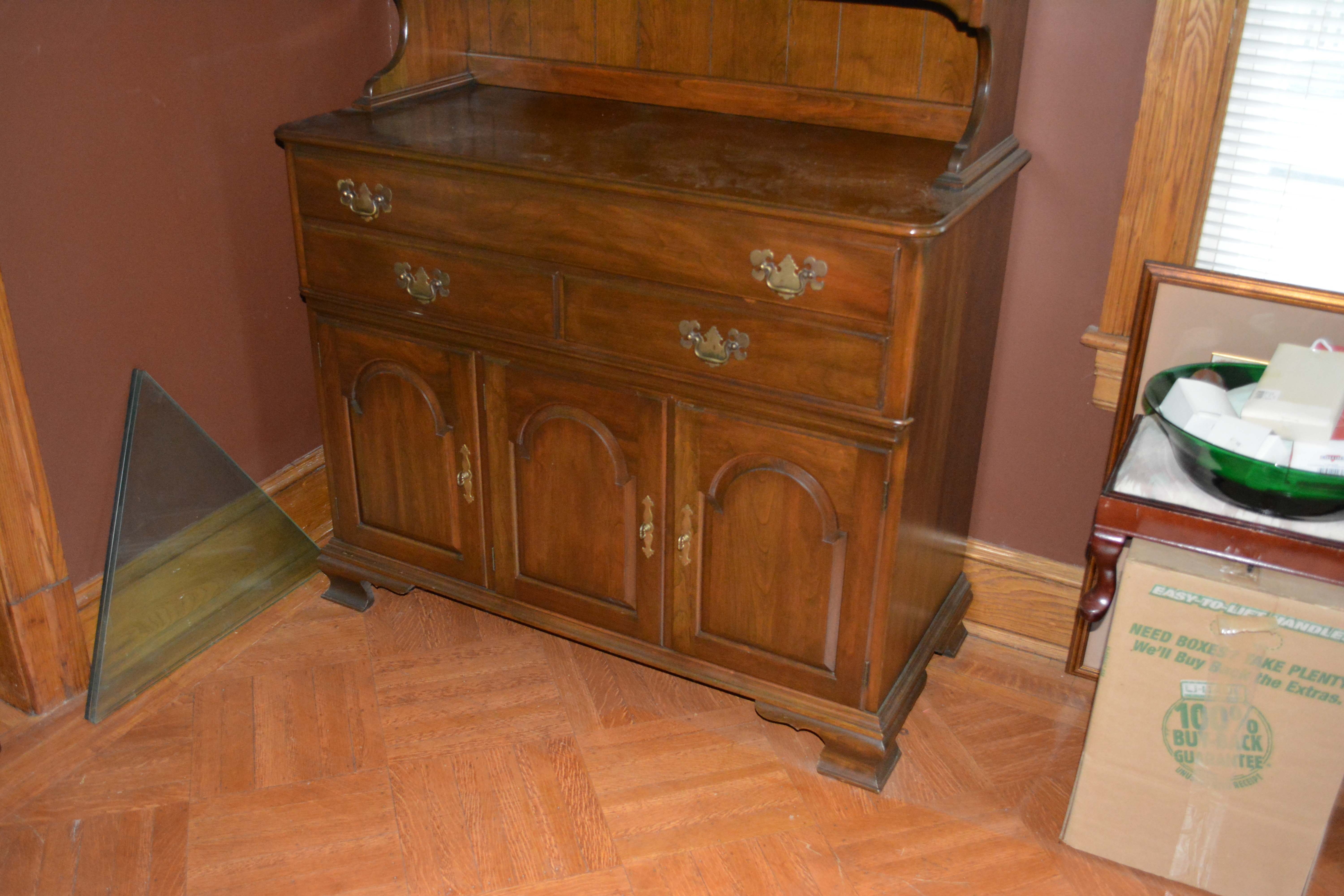 Vintage Colonial Style Cherry China Cabinet by Pennsylvania House