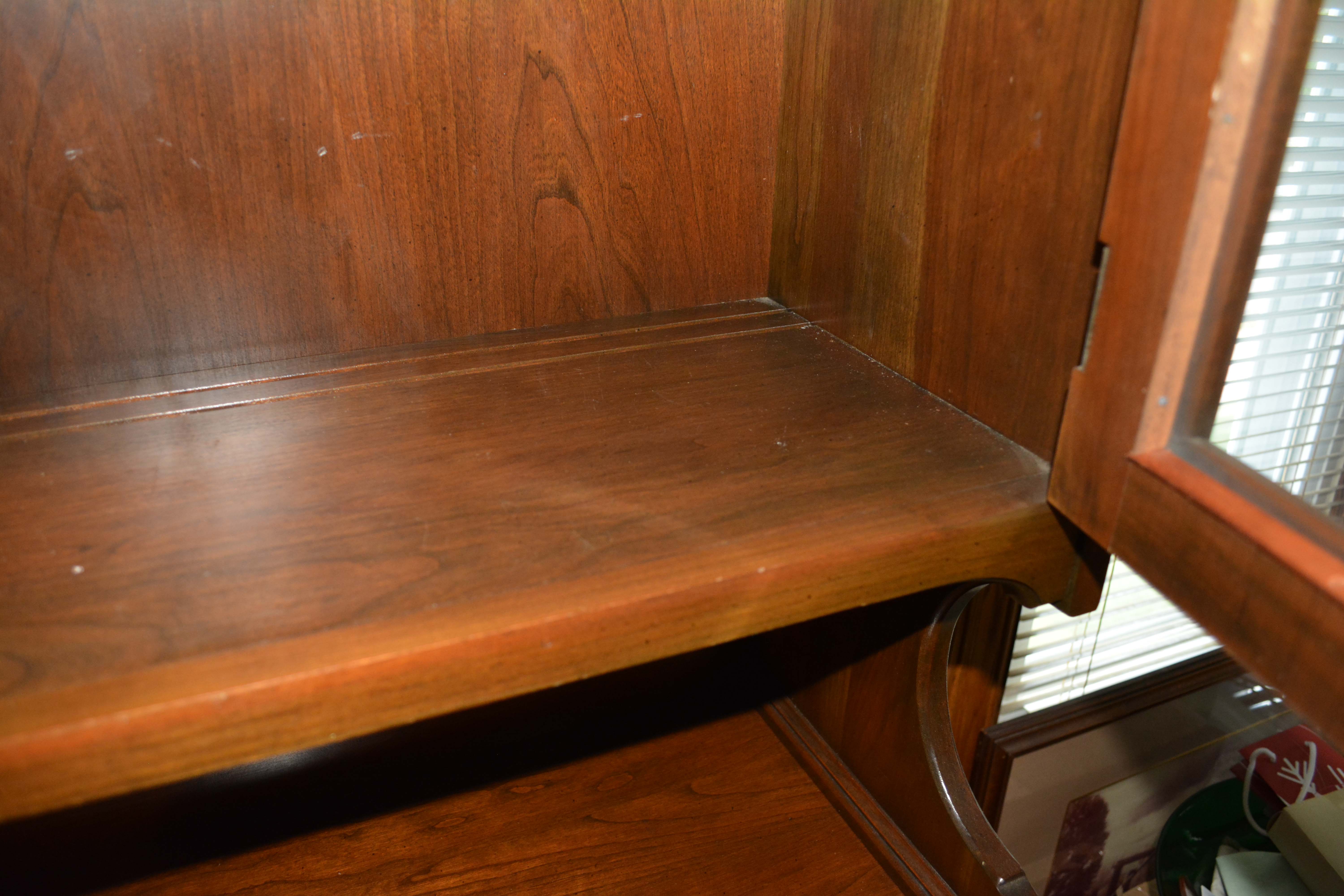 Vintage Colonial Style Cherry China Cabinet by Pennsylvania House