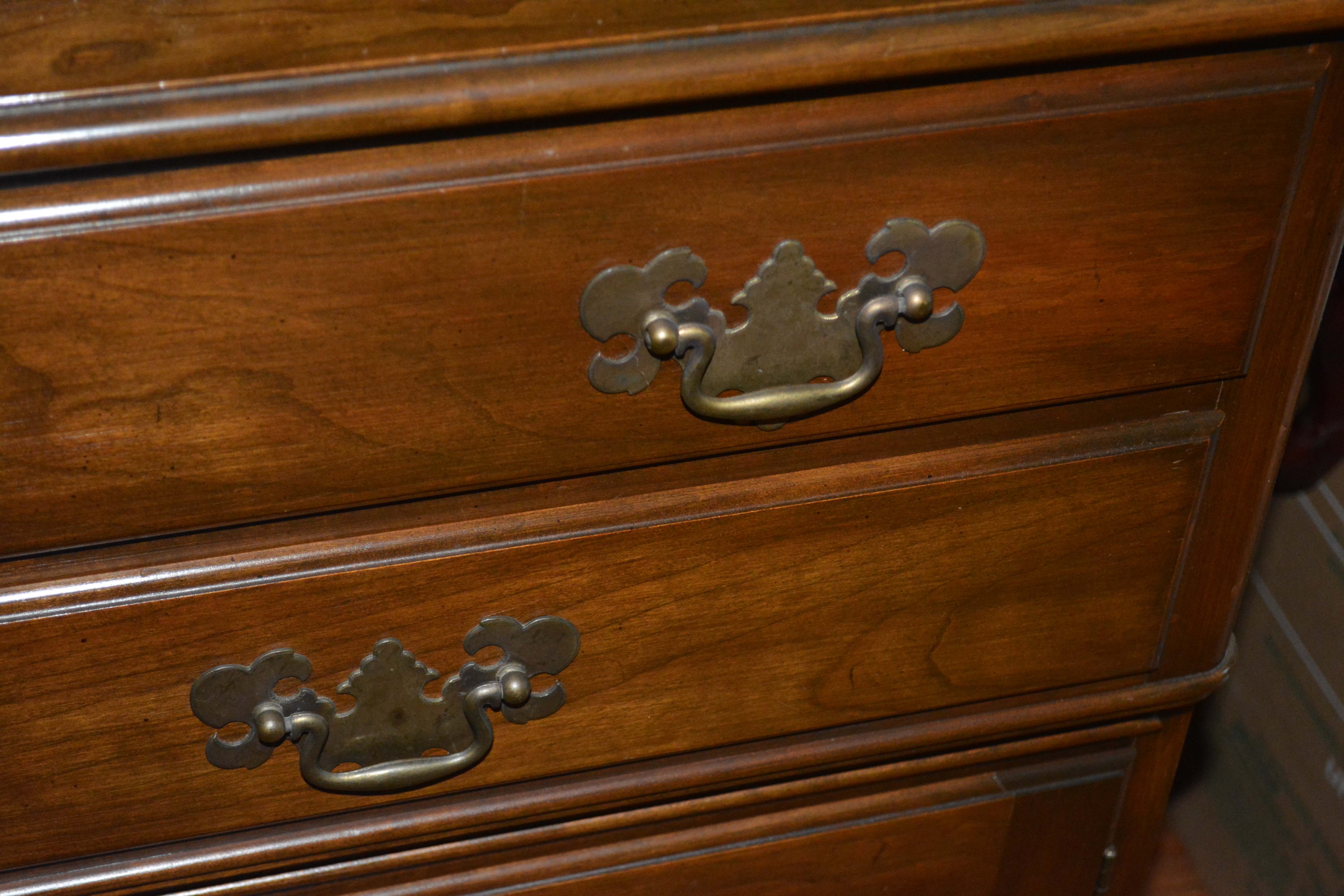 Vintage Colonial Style Cherry China Cabinet by Pennsylvania House