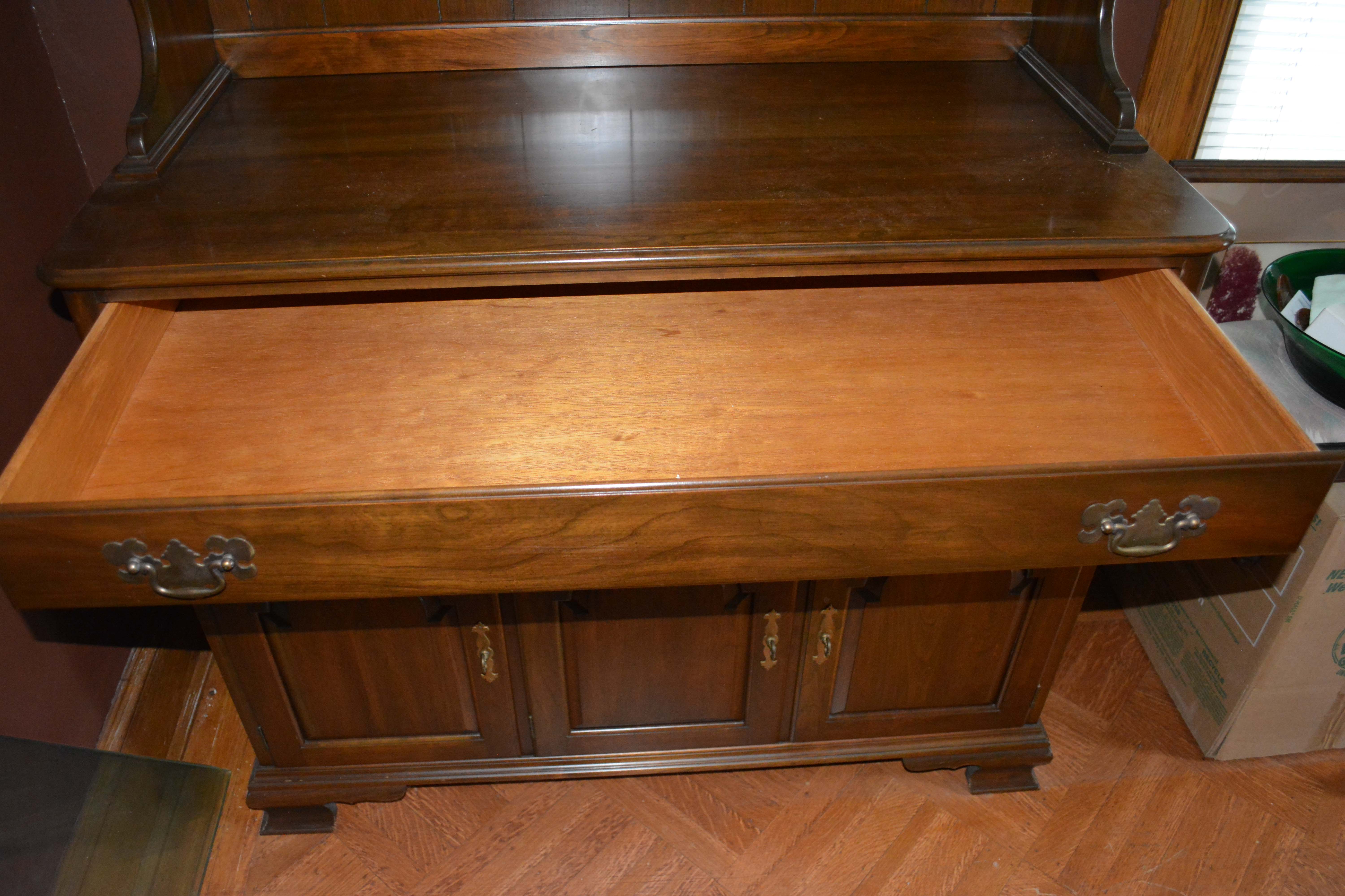 Vintage Colonial Style Cherry China Cabinet by Pennsylvania House