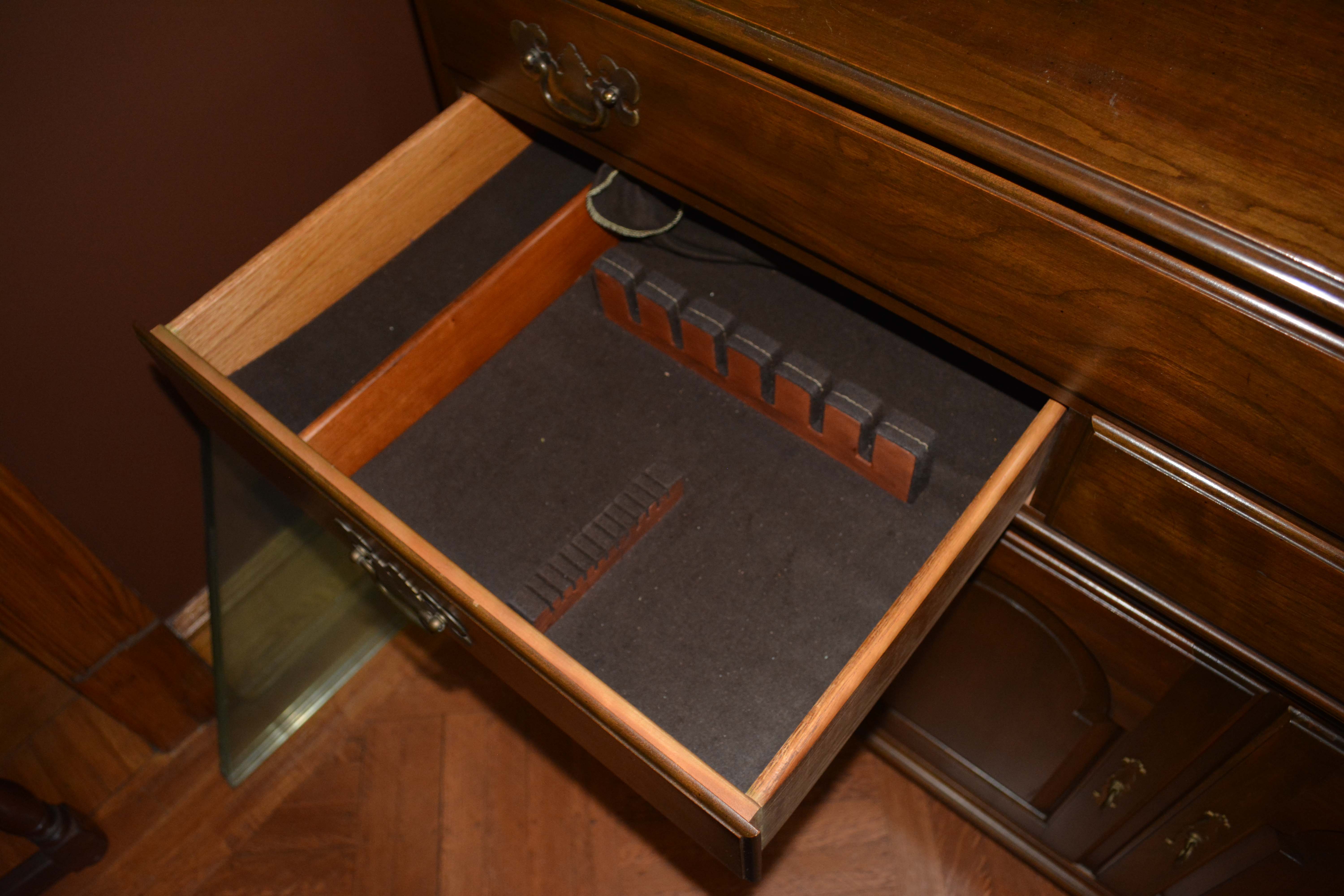 Vintage Colonial Style Cherry China Cabinet by Pennsylvania House