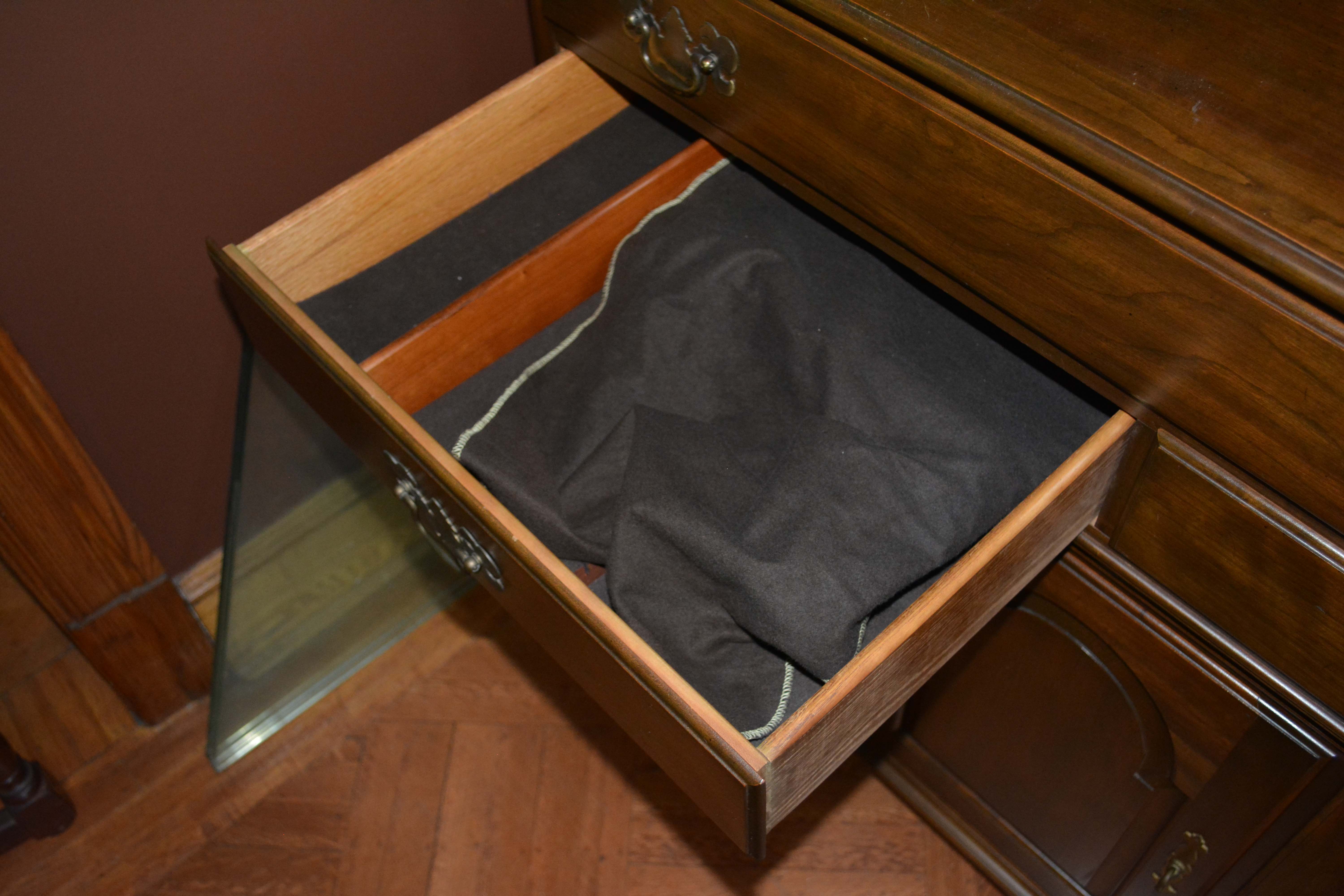 Vintage Colonial Style Cherry China Cabinet by Pennsylvania House