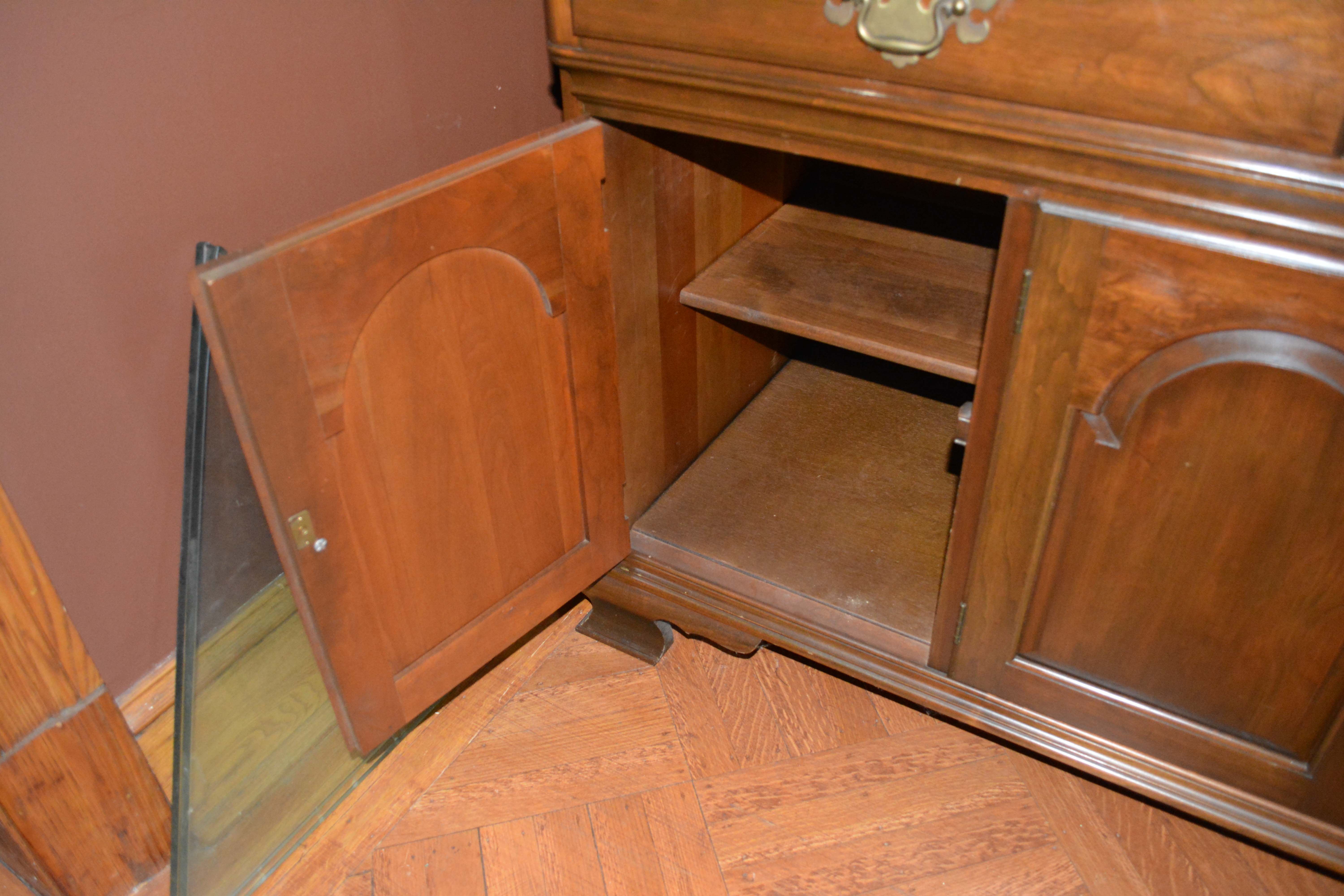 Vintage Colonial Style Cherry China Cabinet by Pennsylvania House