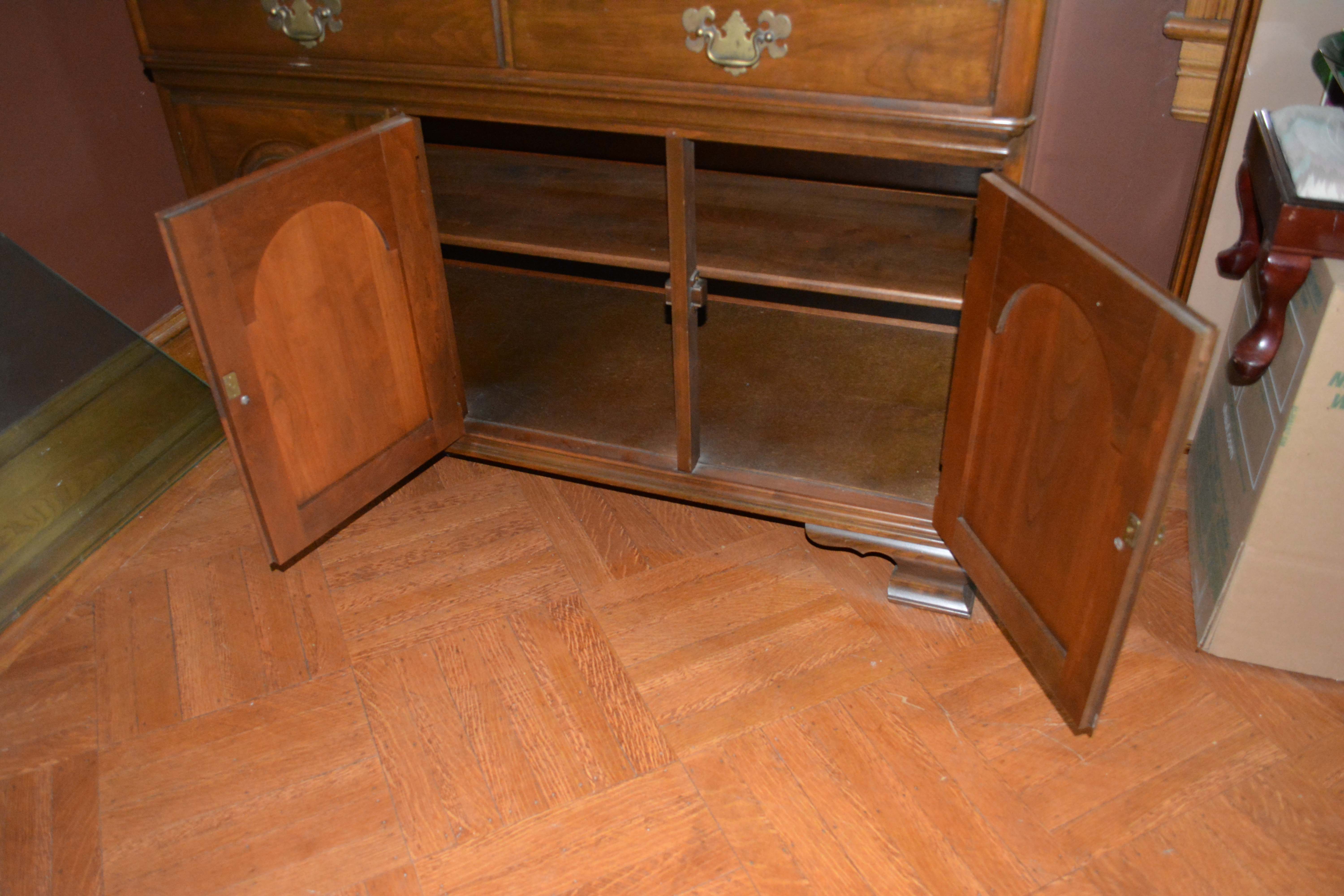 Vintage Colonial Style Cherry China Cabinet by Pennsylvania House
