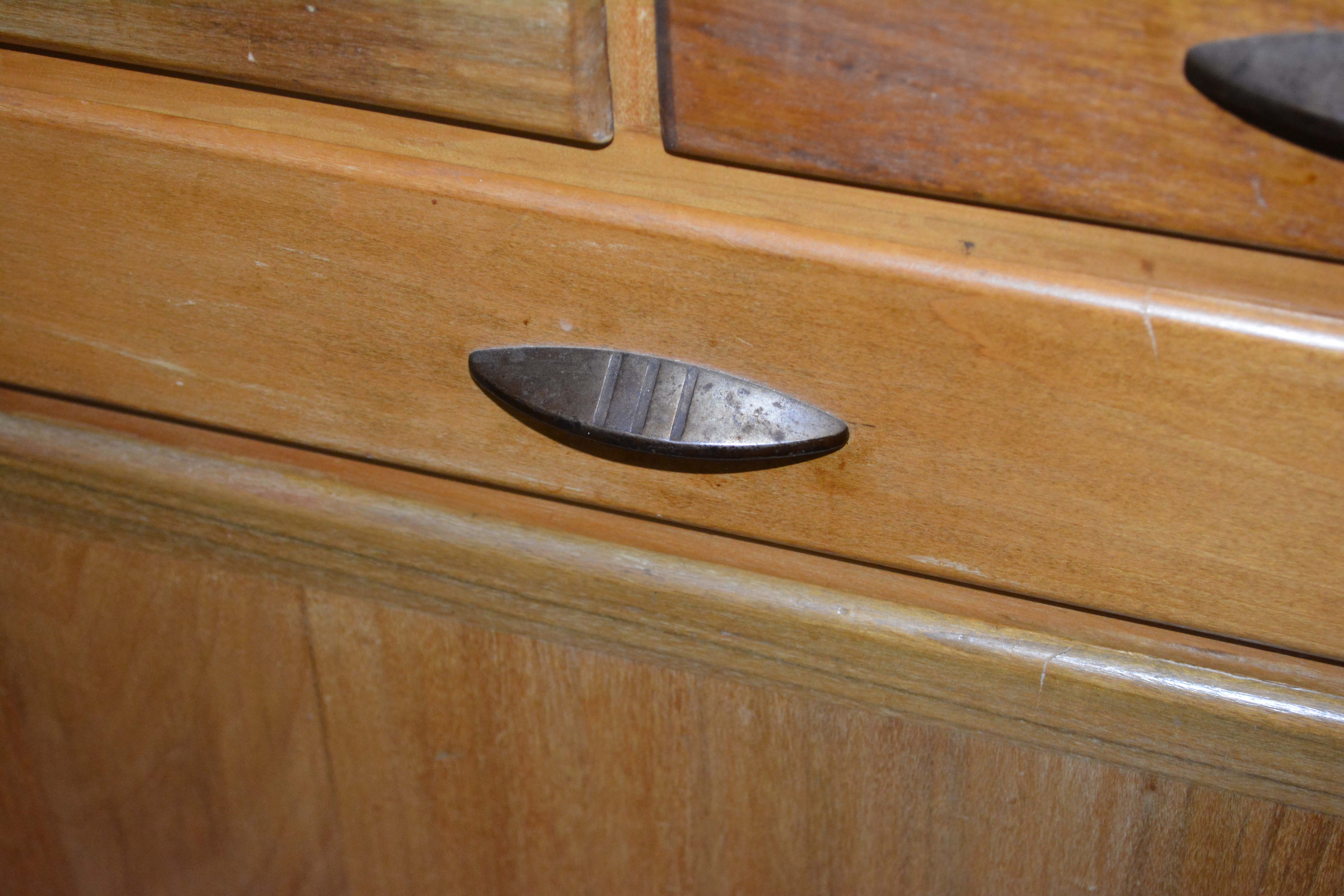 Vintage Metal Top Side Cabinet by Marshall Field & Company