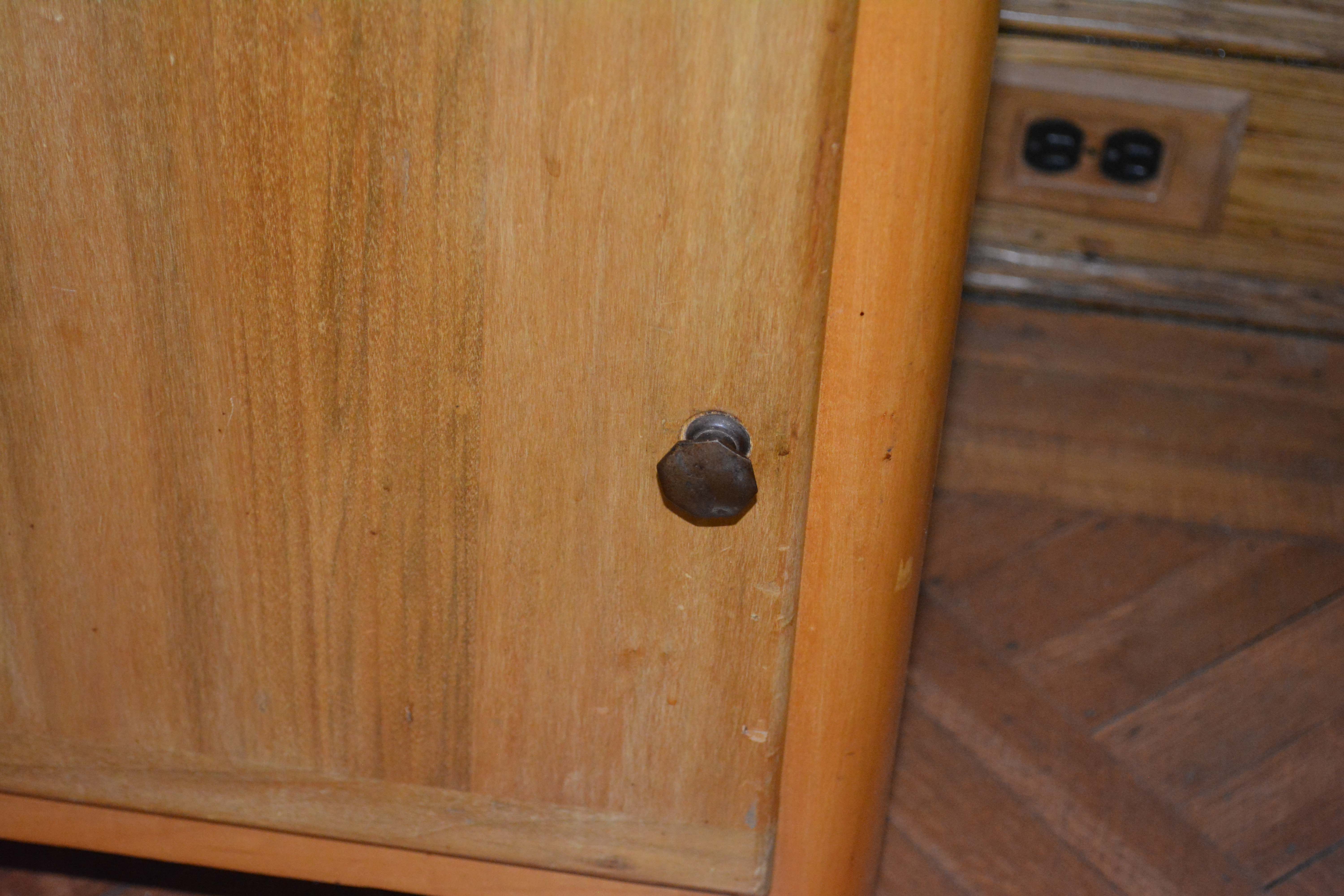 Vintage Metal Top Side Cabinet by Marshall Field & Company