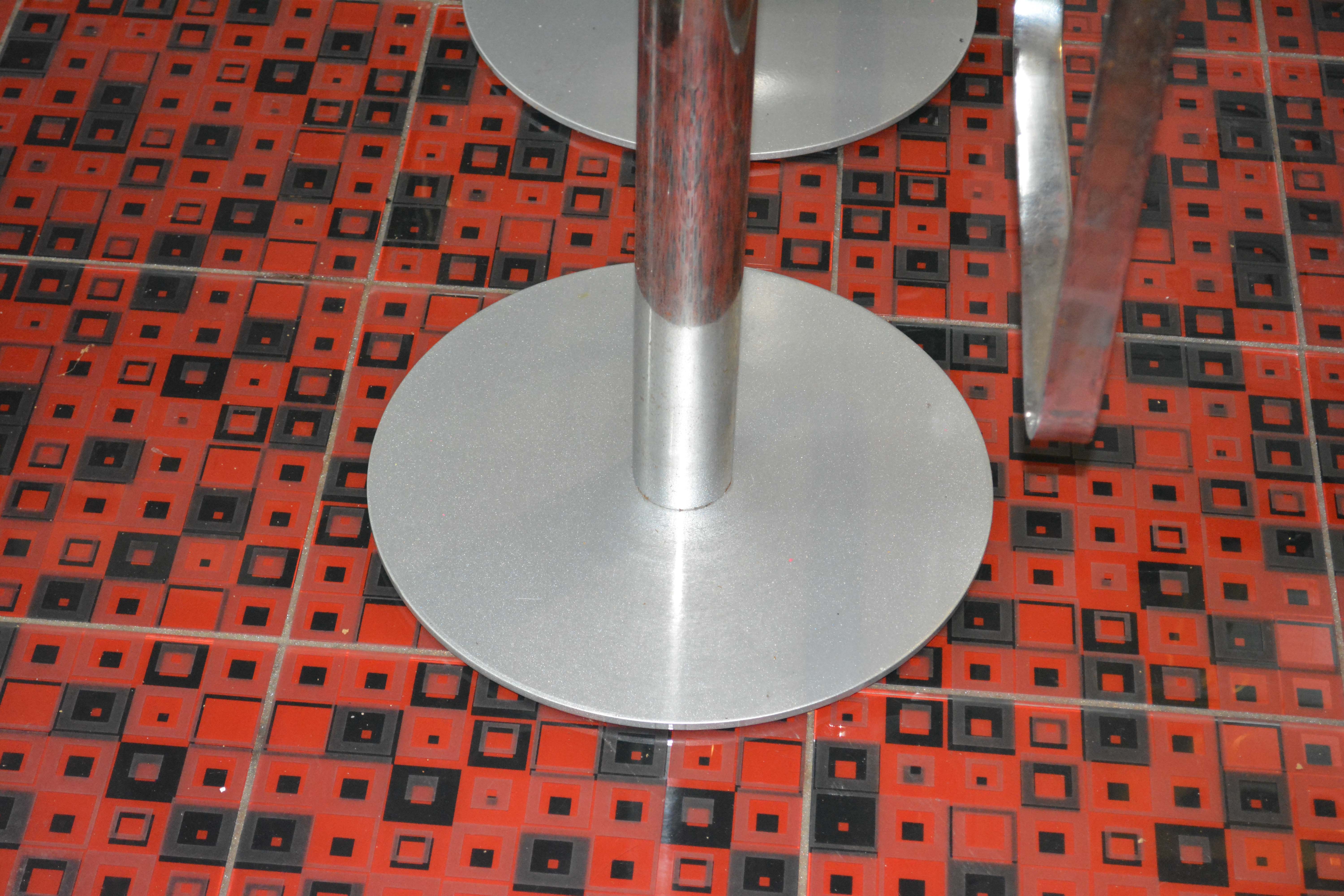 Vintage Faux Red Leather Barstools