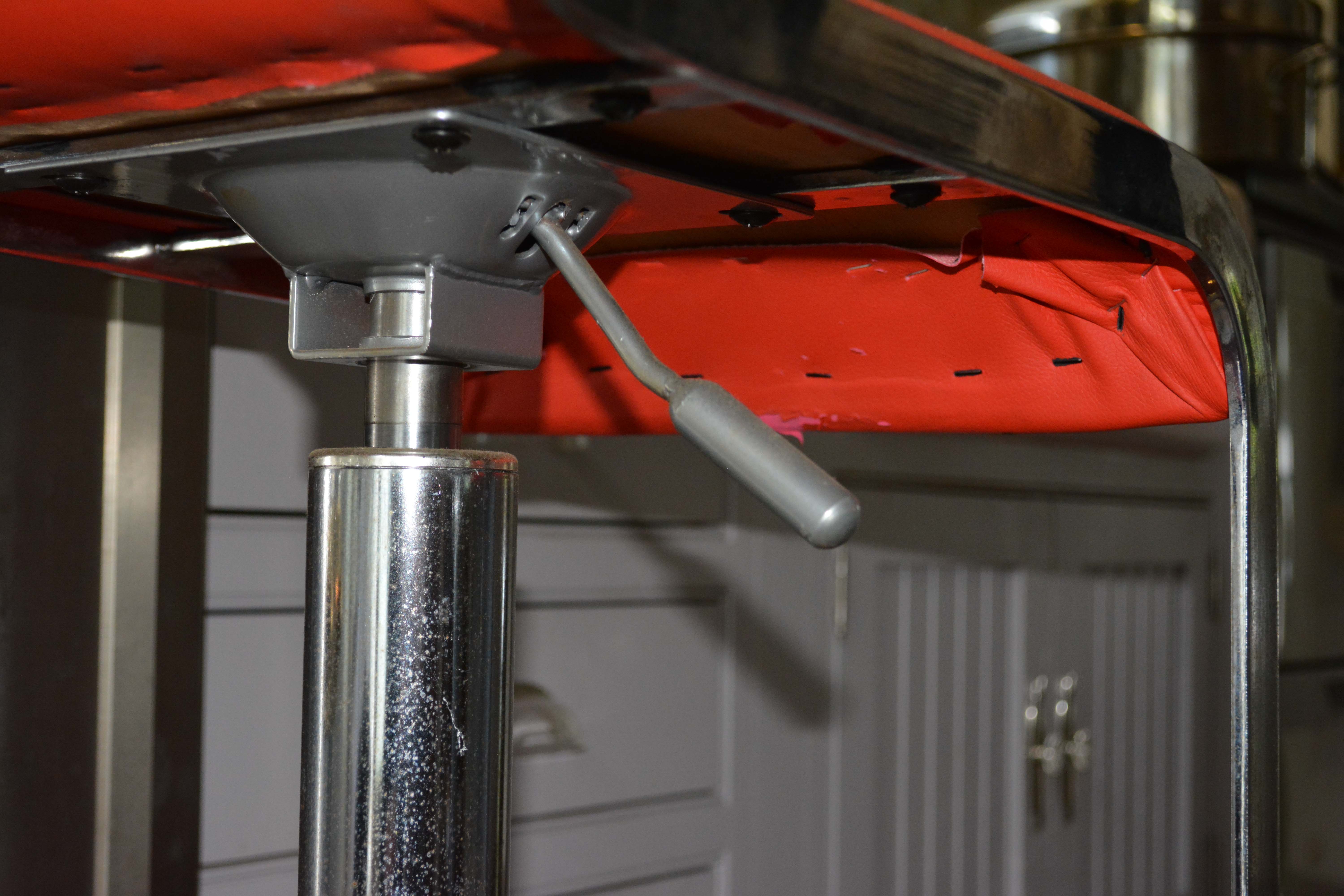 Vintage Faux Red Leather Barstools