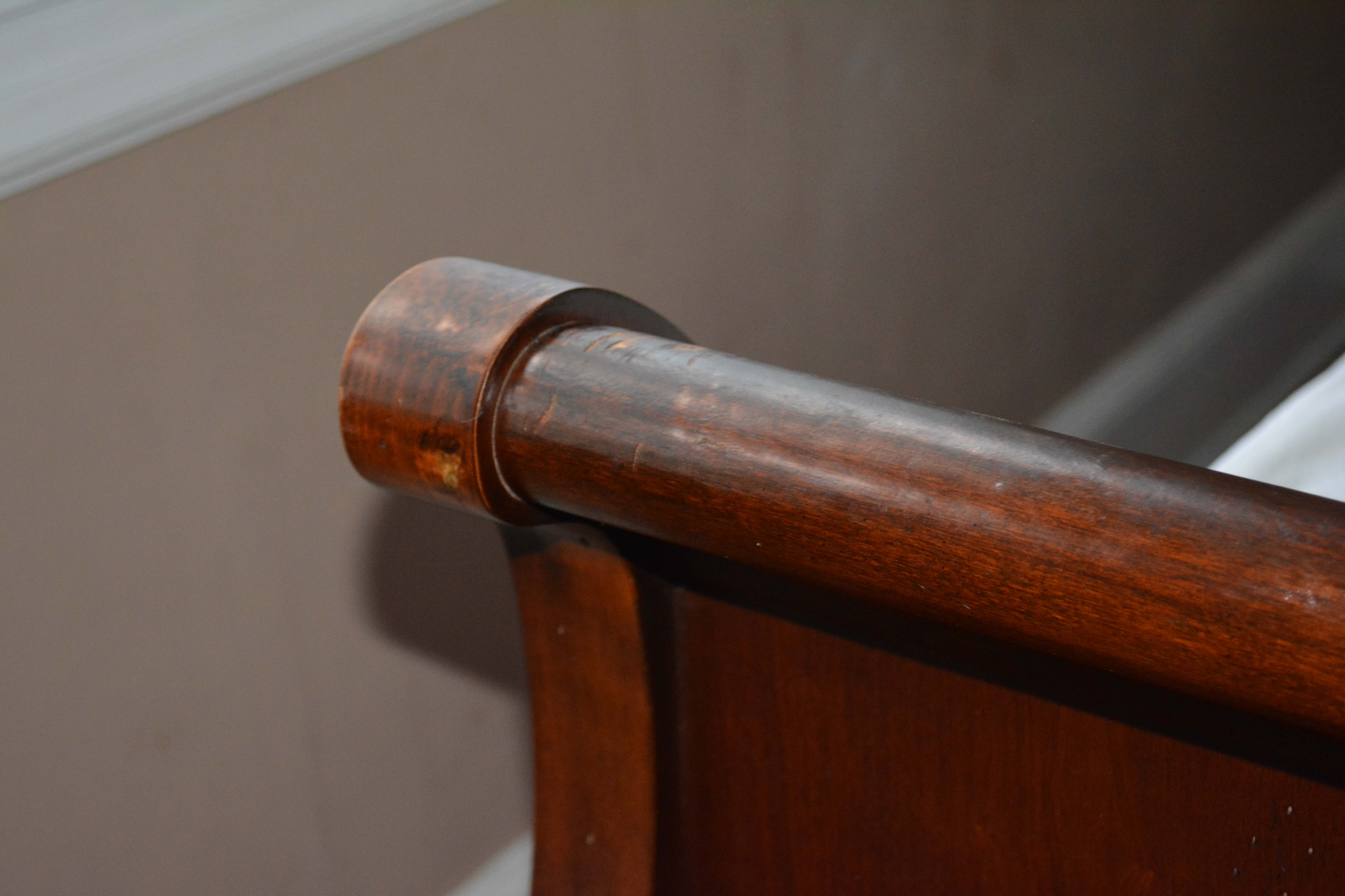 Vintage Cherry Queen Size Sleigh Bed Frame