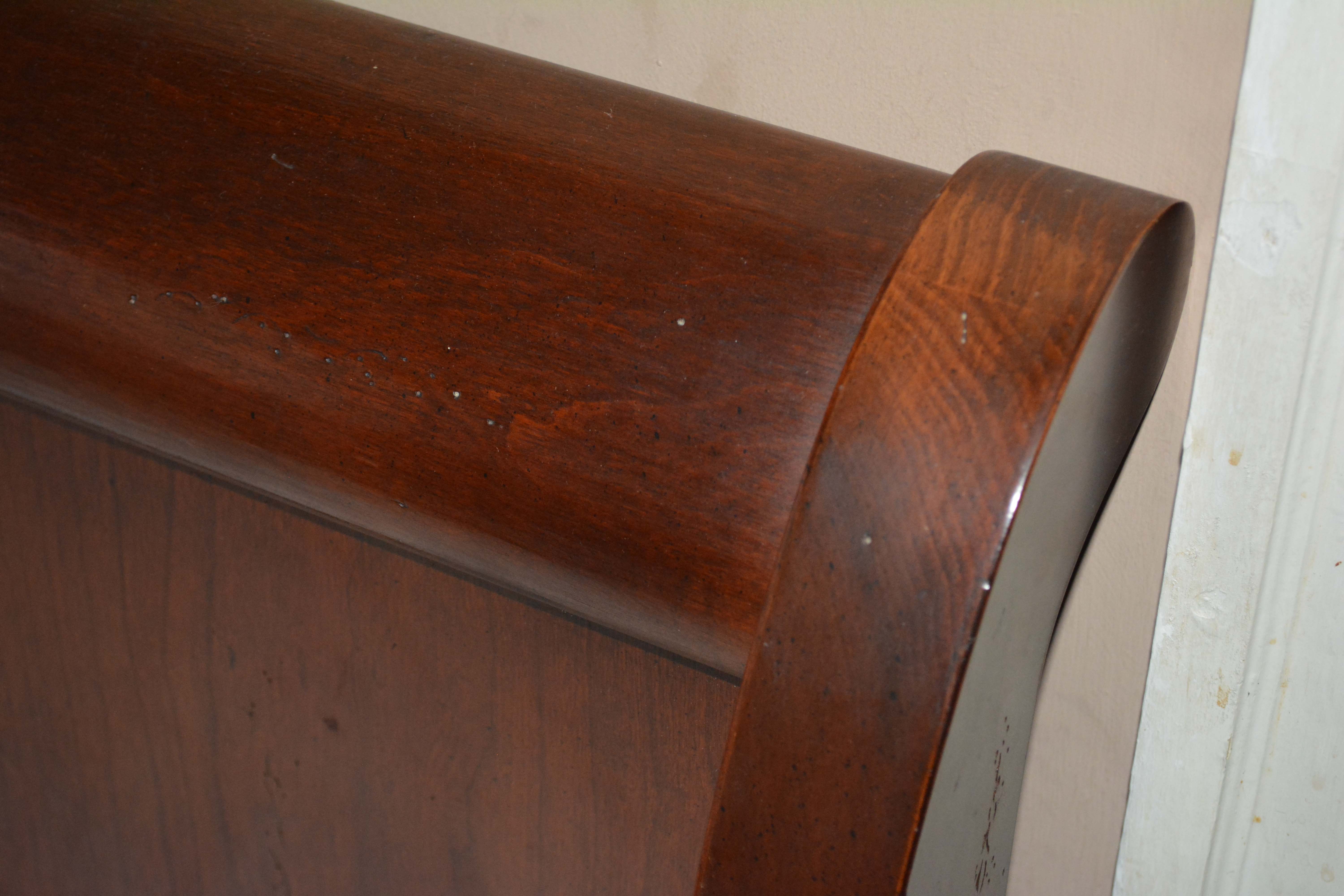 Vintage Cherry Queen Size Sleigh Bed Frame