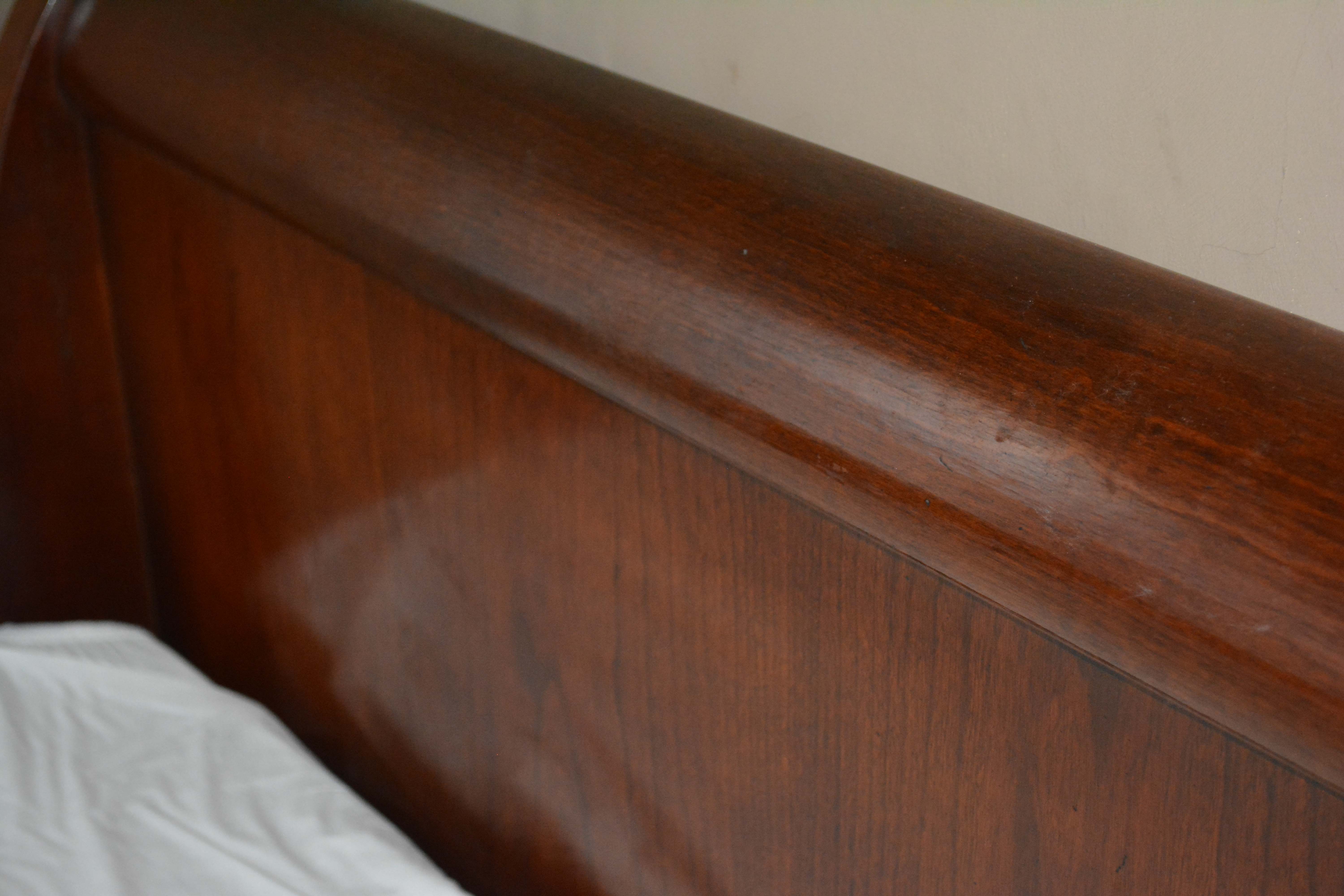 Vintage Cherry Queen Size Sleigh Bed Frame
