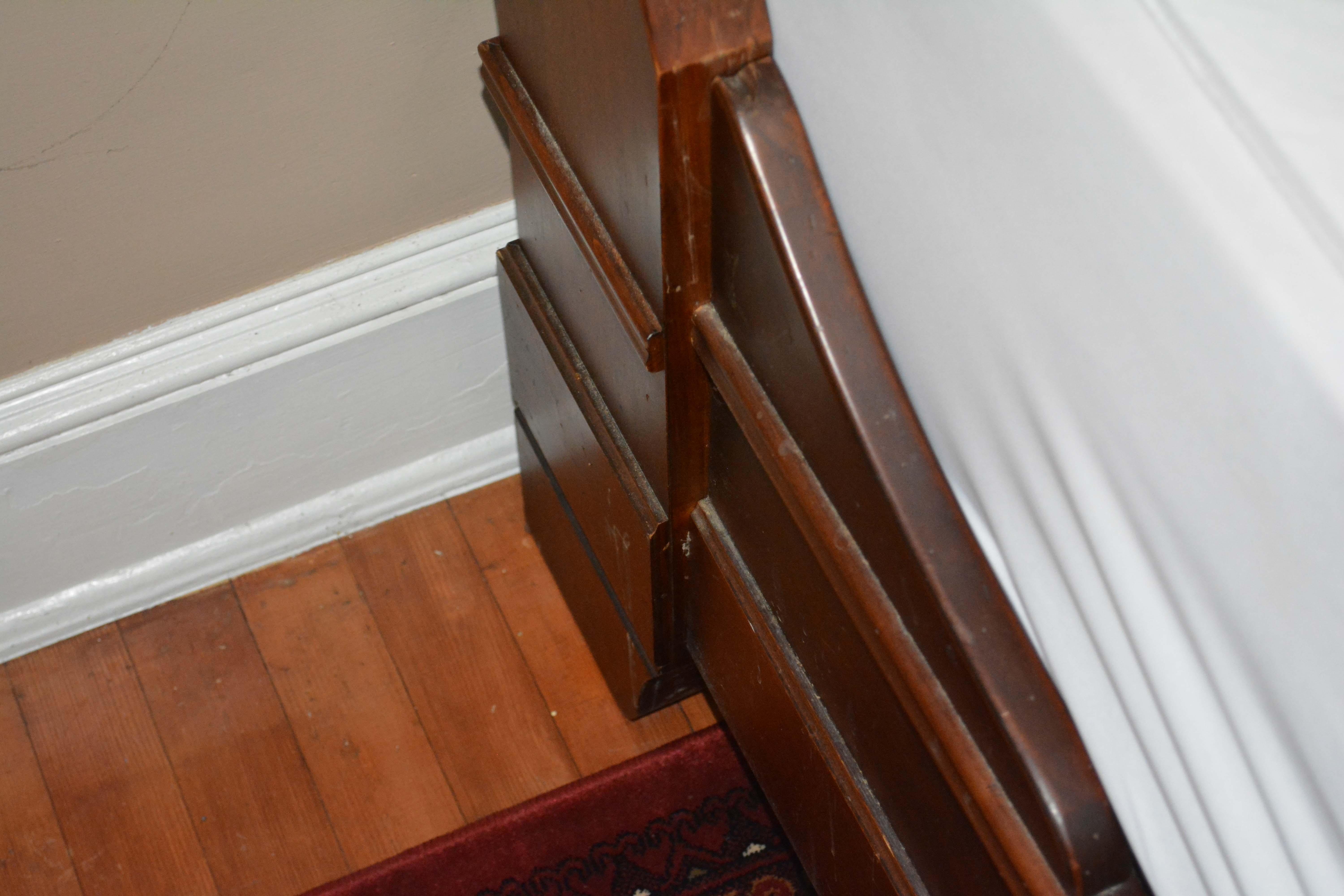 Vintage Cherry Queen Size Sleigh Bed Frame