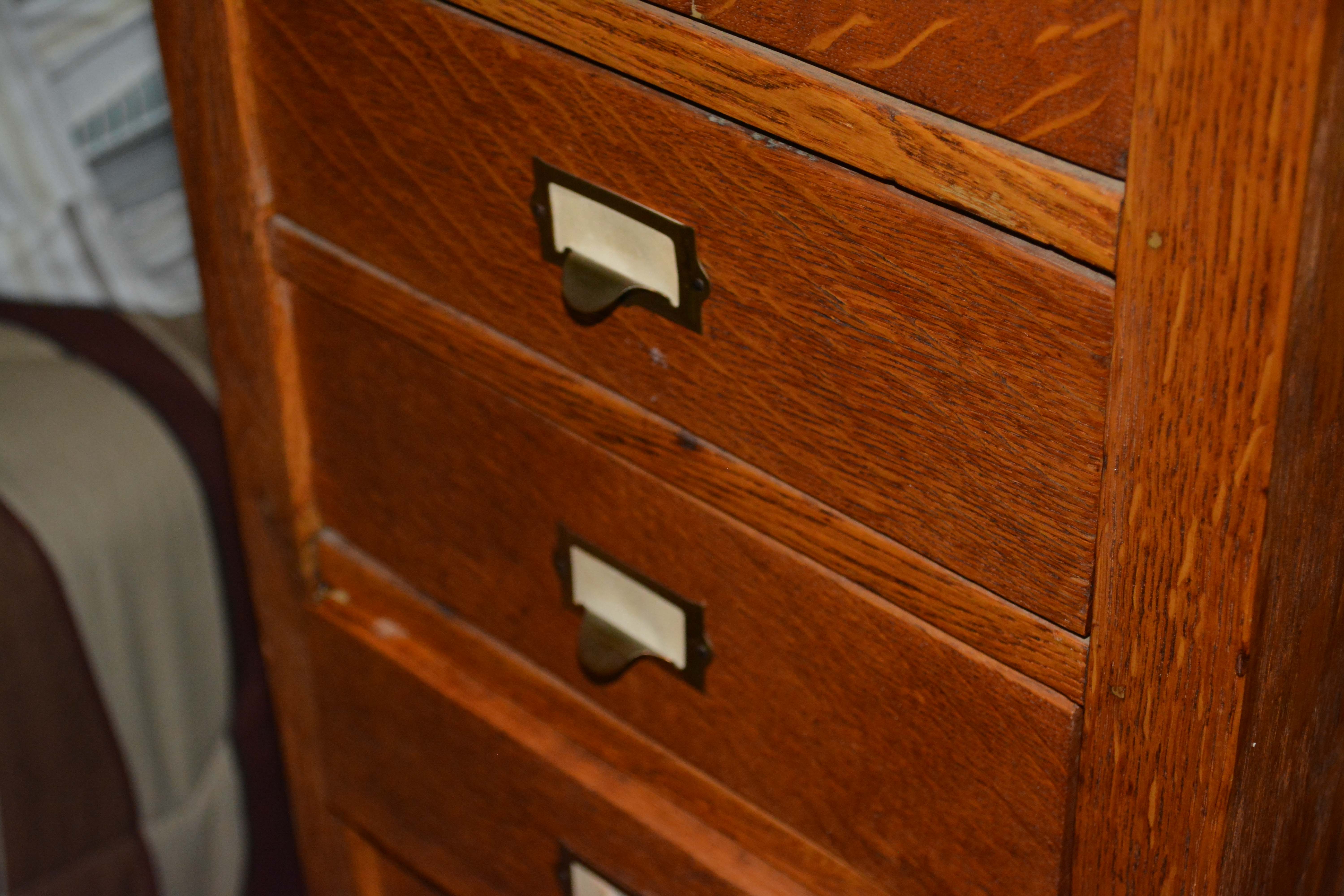 Vintage Oak Standing Clerks Desk
