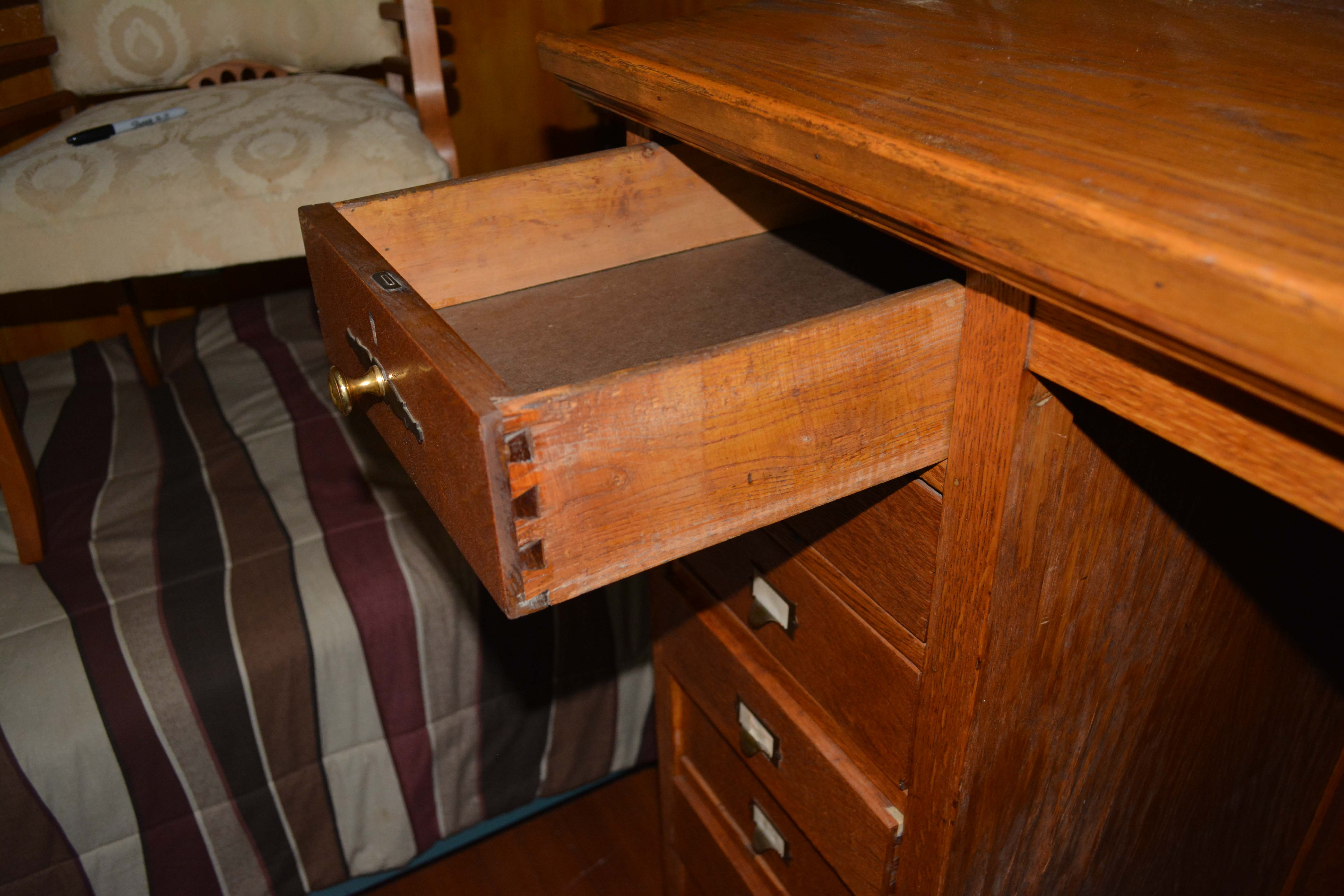 Vintage Oak Standing Clerks Desk