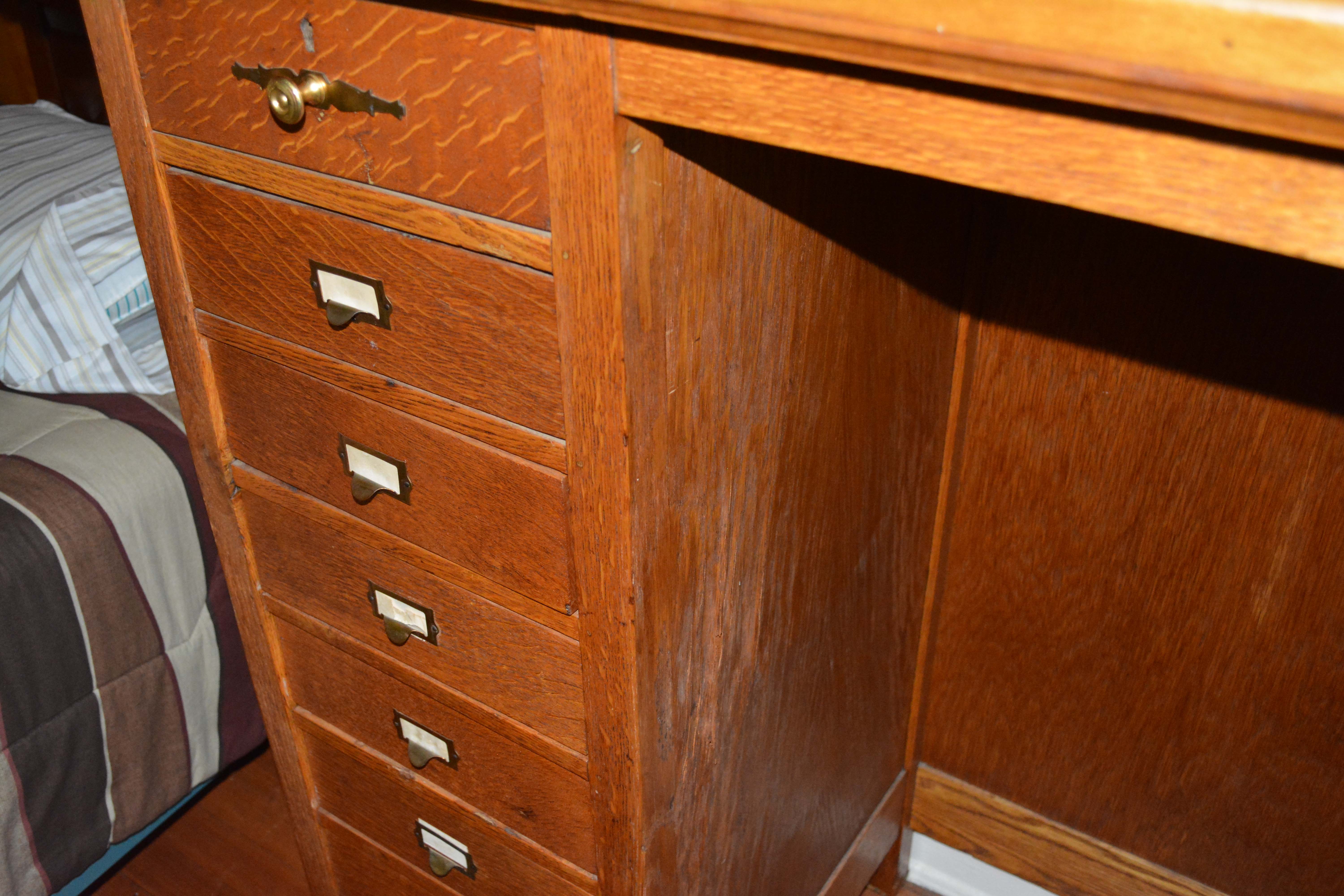 Vintage Oak Standing Clerks Desk