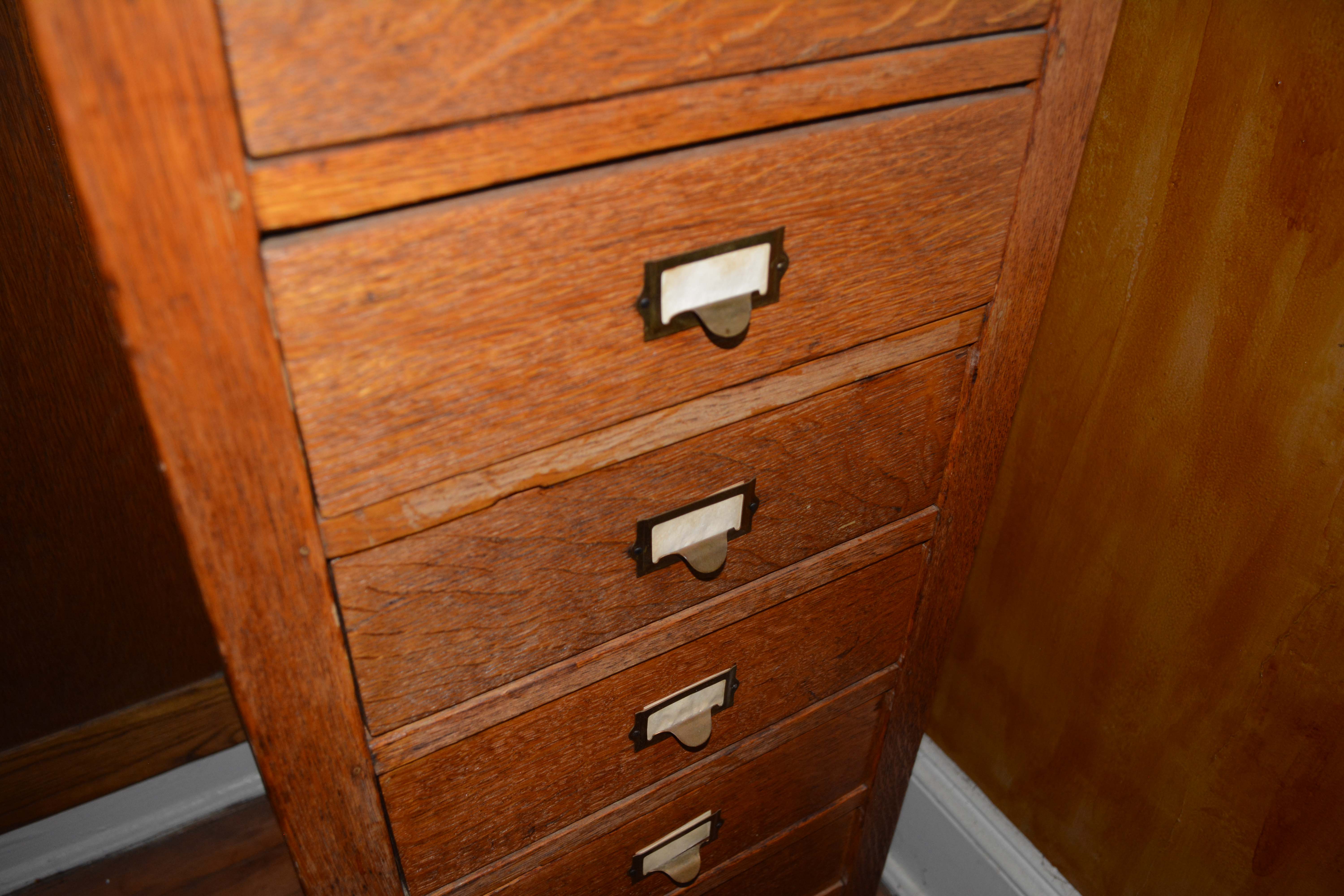 Vintage Oak Standing Clerks Desk