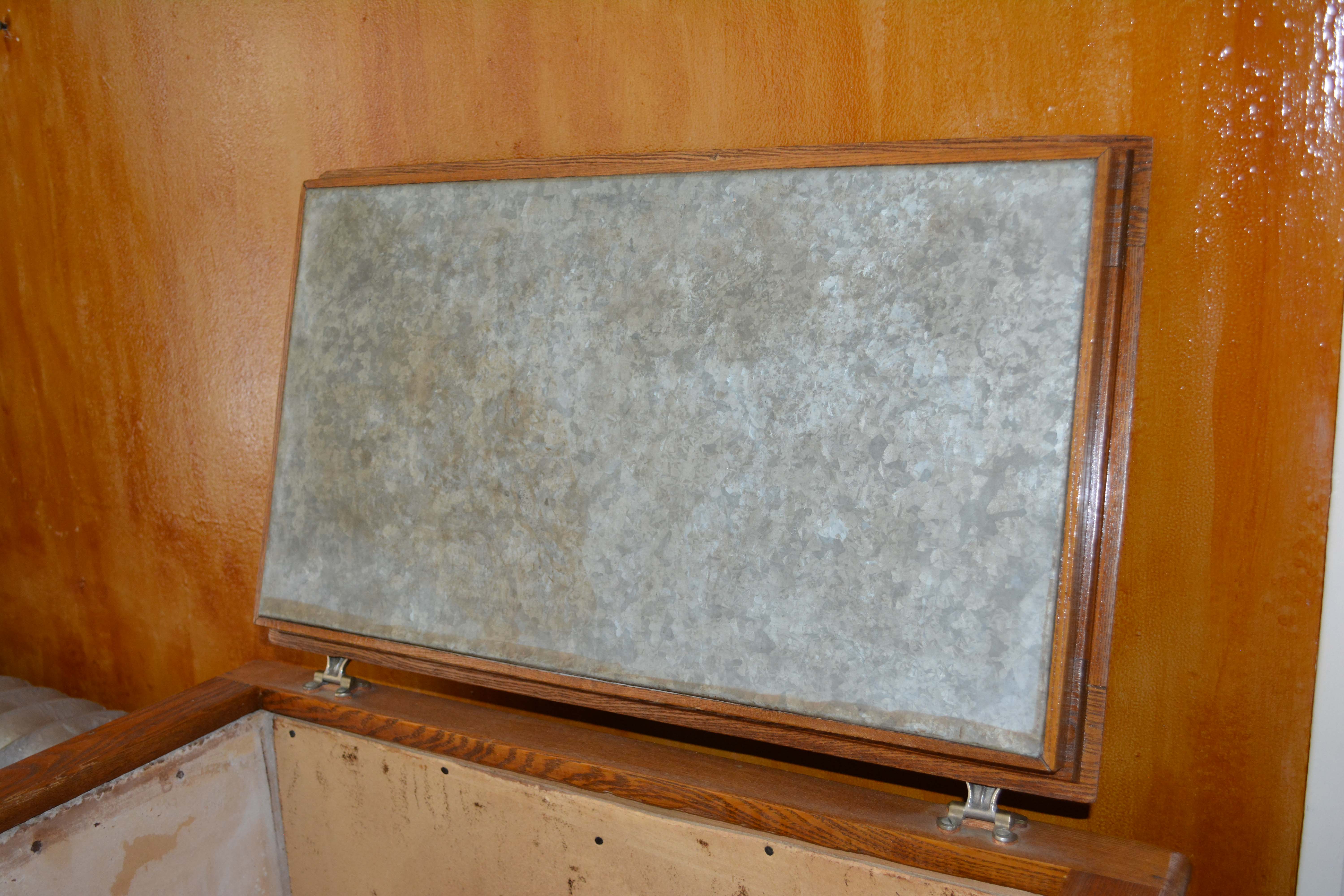 Vintage Oak Ice Chest and Ice Box