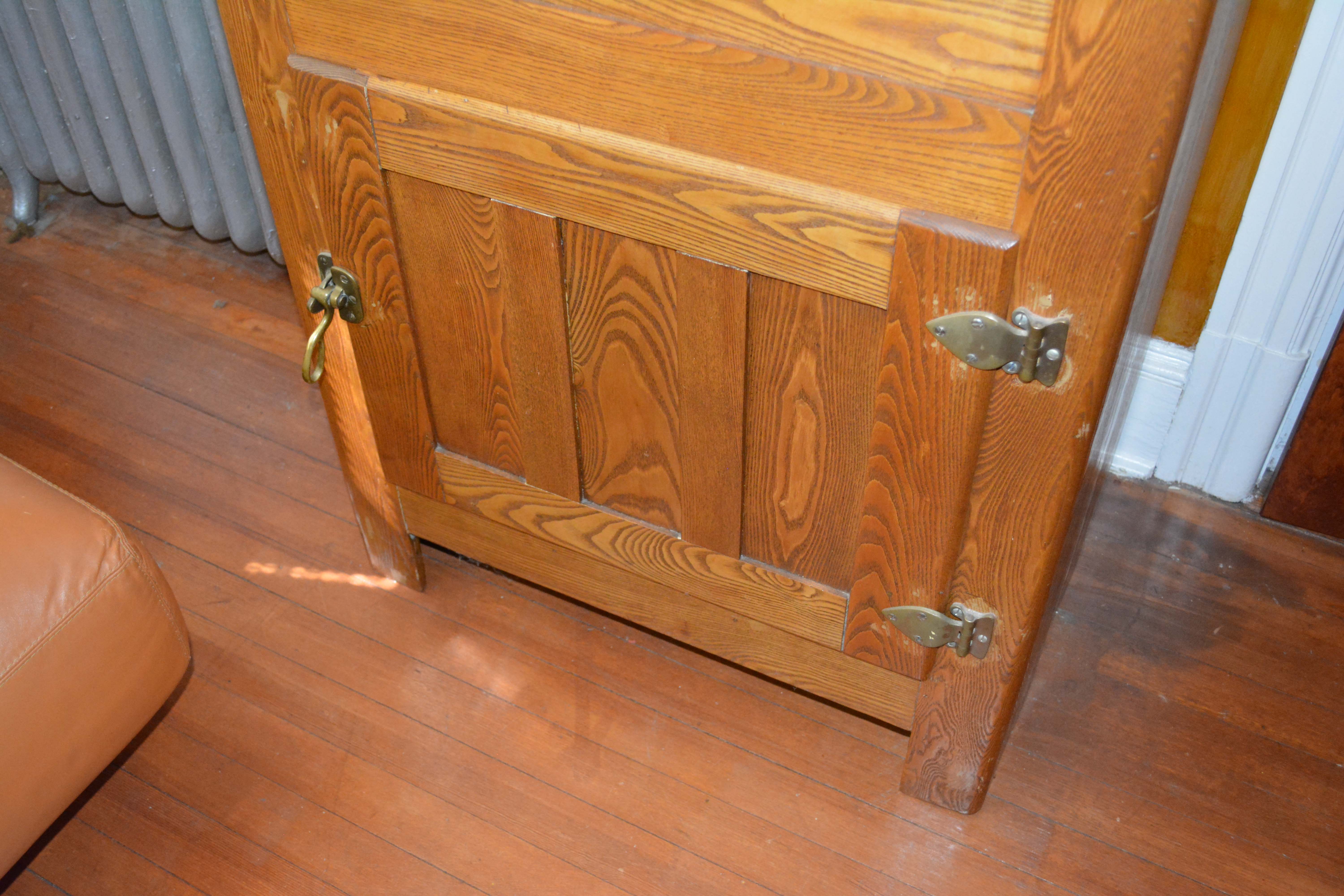Vintage Oak Ice Chest and Ice Box