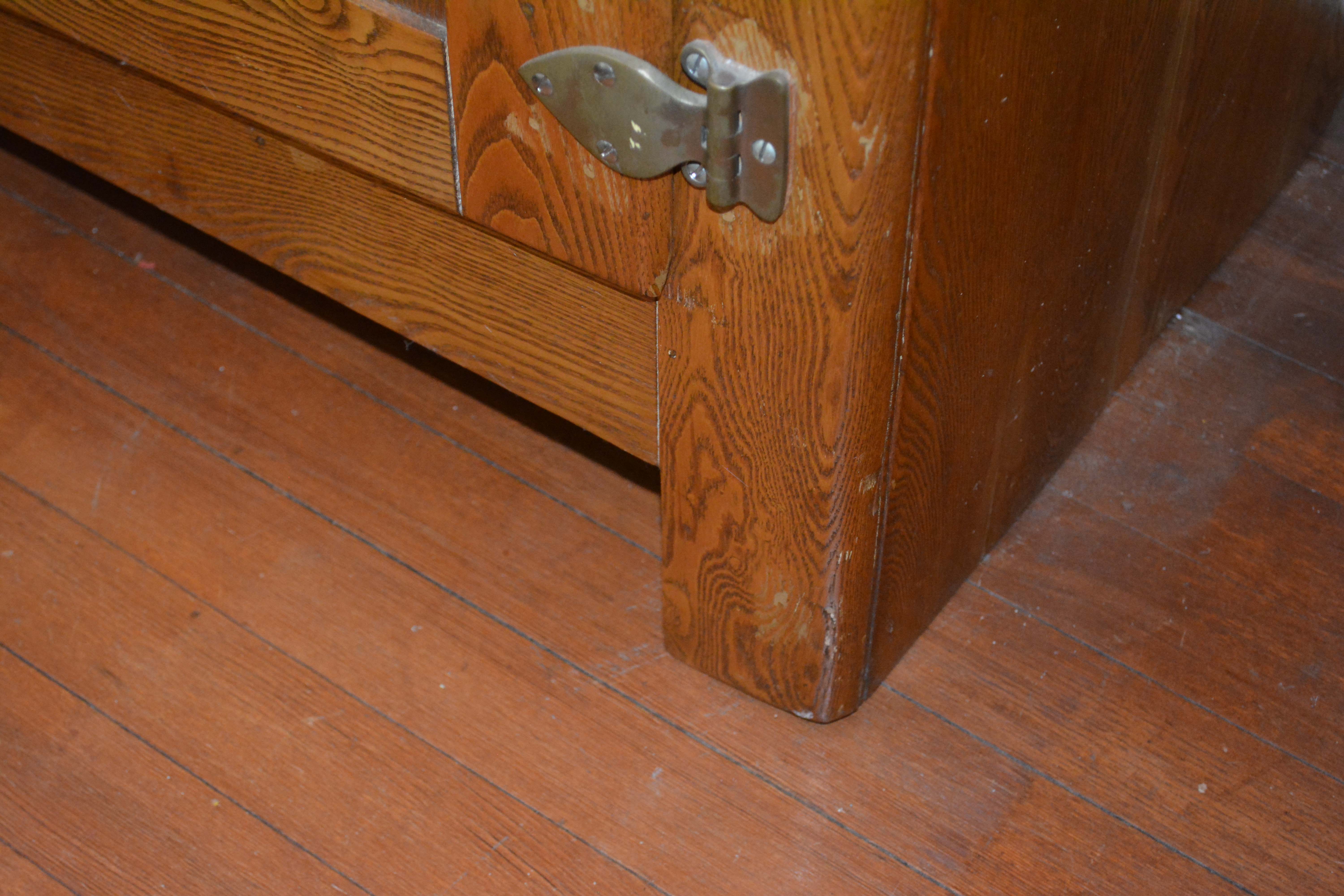 Vintage Oak Ice Chest and Ice Box